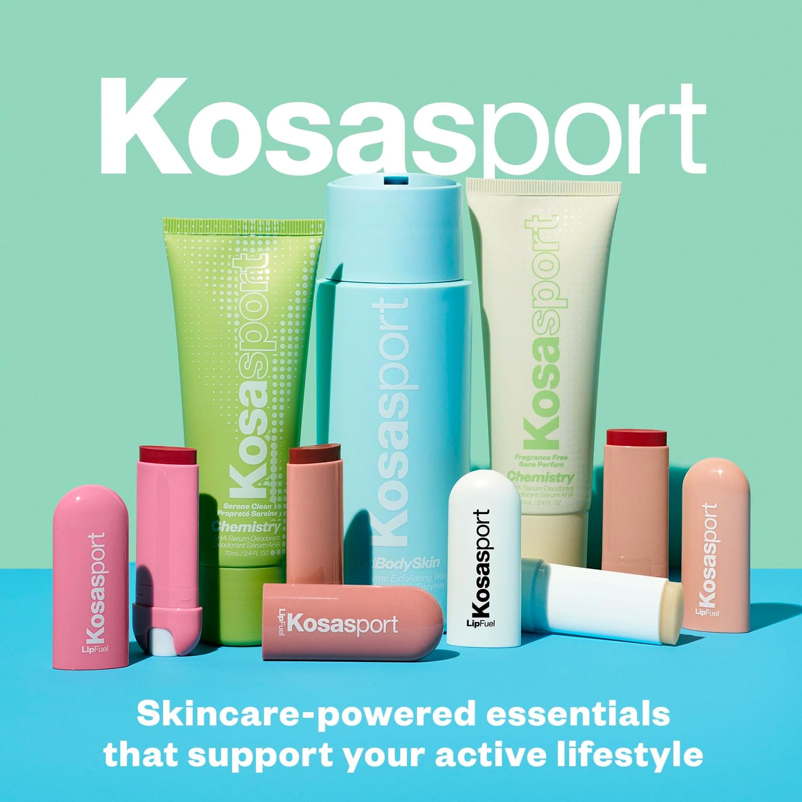 Kosas Chemistry Deodorant - Aluminium and Baking Soda Free + BO-Fighting AHA Serum that Exfoliates, Softens, and Nourishes the Skin, (Beachy Clean) Kosas Au supplements