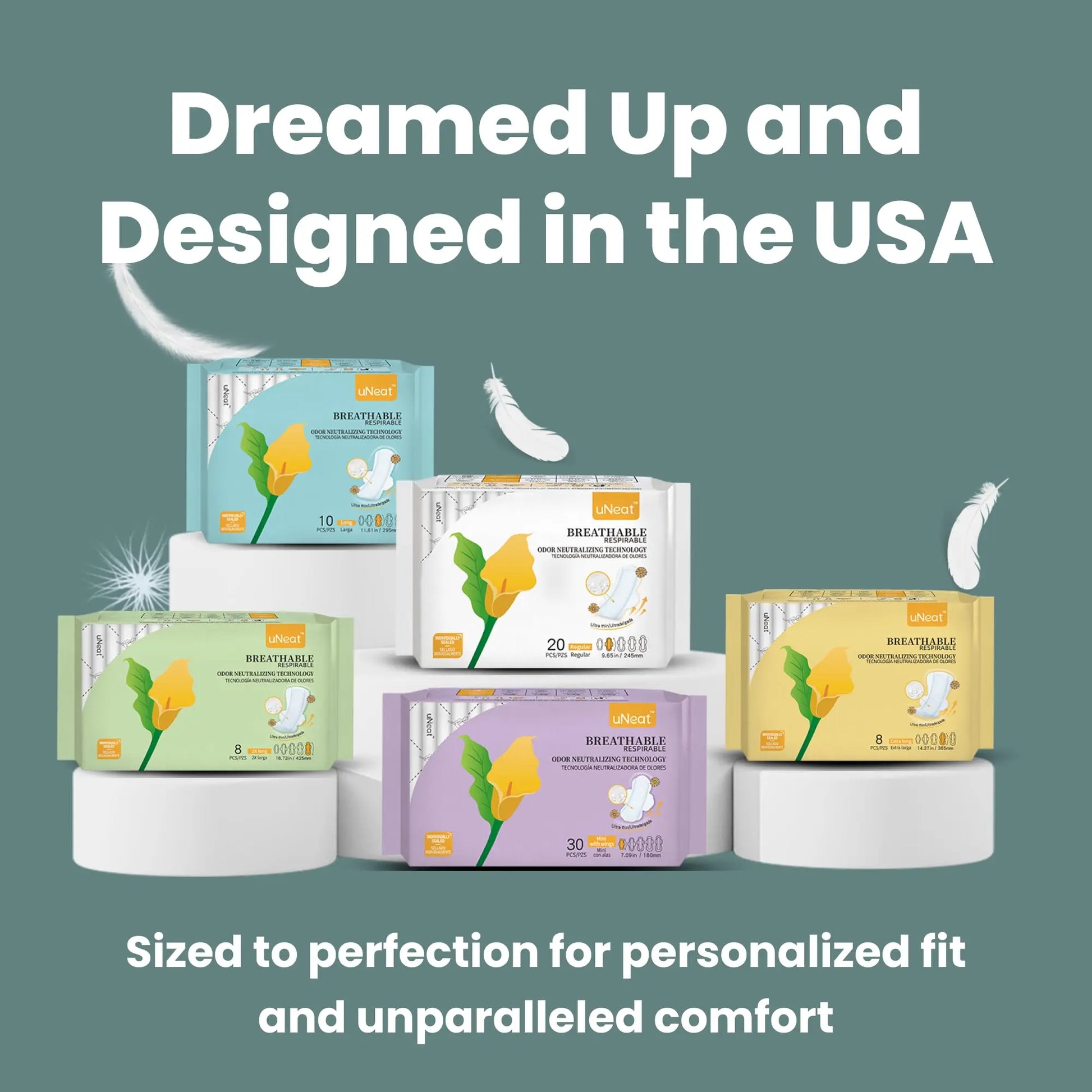uNeat Regular with Wings Ultra-Thin Sanitary Pads for Women and Teen, Unscented, Eliminates Odor uNeat Au supplements