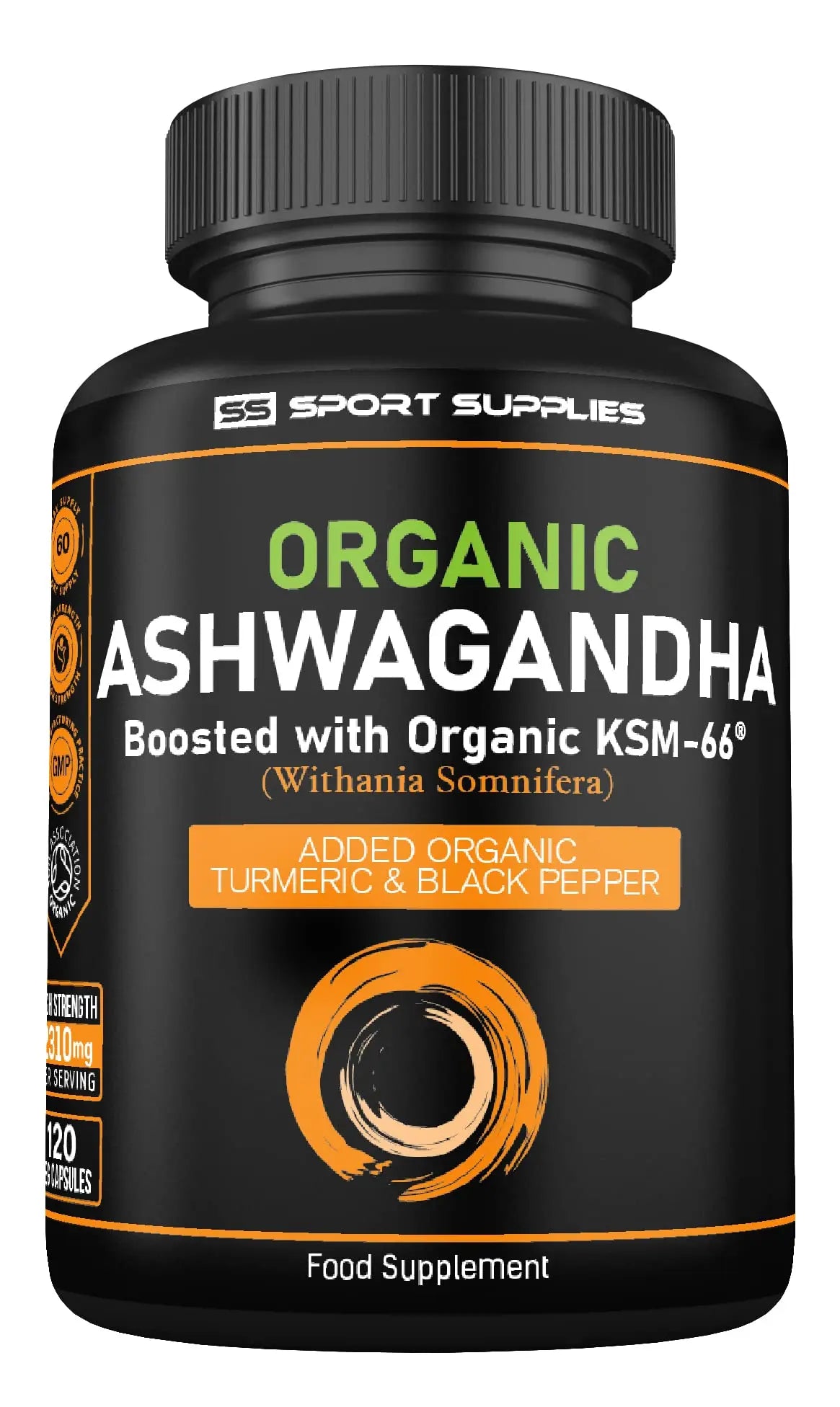 Organic Ashwagandha Capsules 1200mg Boosted with 100mg of Organic KSM-66 SS Sport Supplies Au supplements