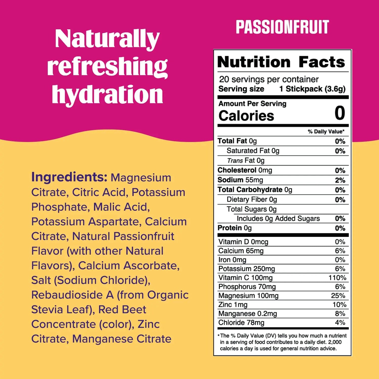 Ultima Replenisher Daily Electrolyte Drink Mix – Passionfruit, 20 Stickpacks – Hydration Ultima Replenisher Au supplements