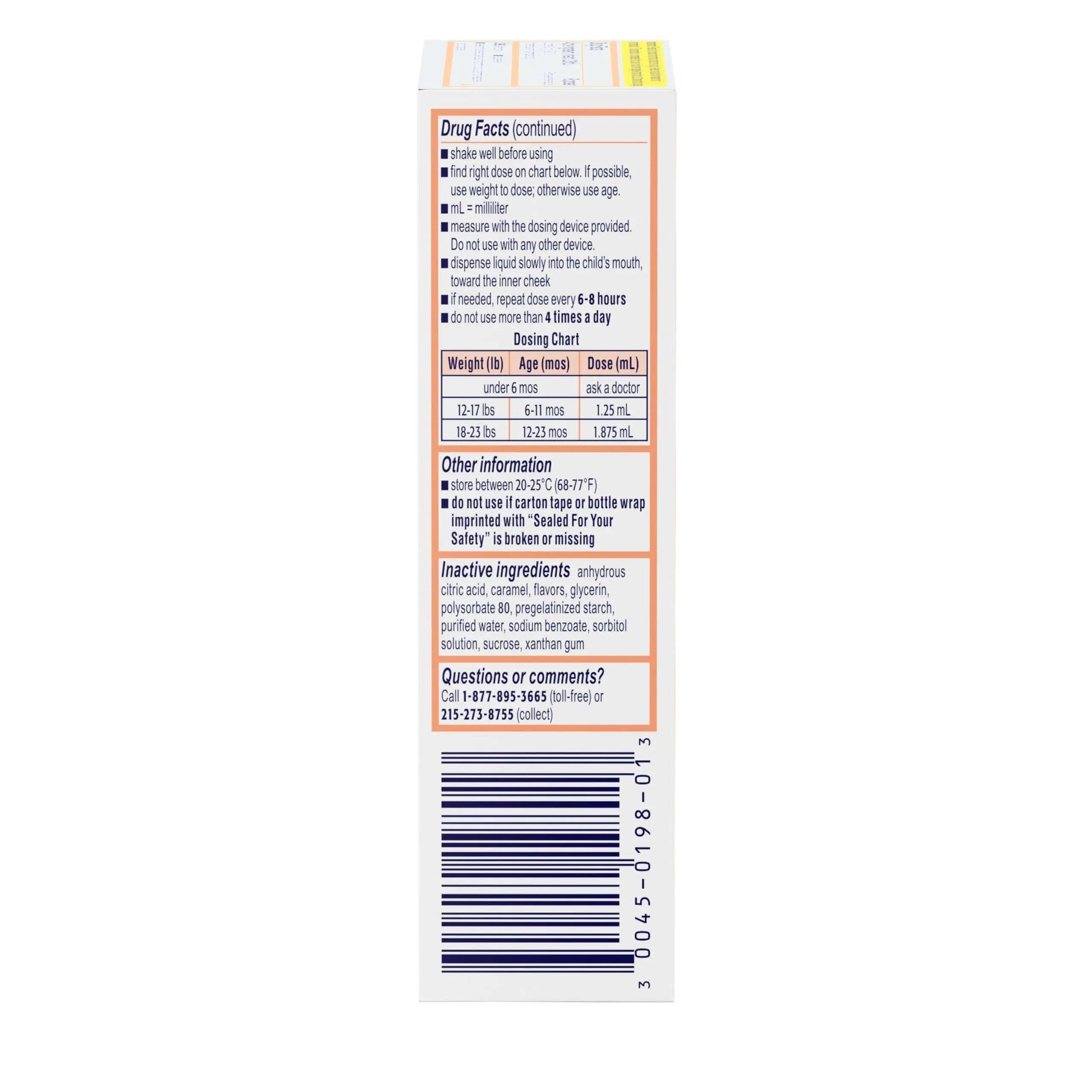 Motrin Infants Infant Ibuprofen Oral Suspension Concentrated Drops, NSAID Fever Reducer & Pain Reliever for Babies, Dye Free, Alcohol-Free, Berry Flavor, Includes Enclosed Syringe, 1 fl. oz Infants' Motrin Au supplements