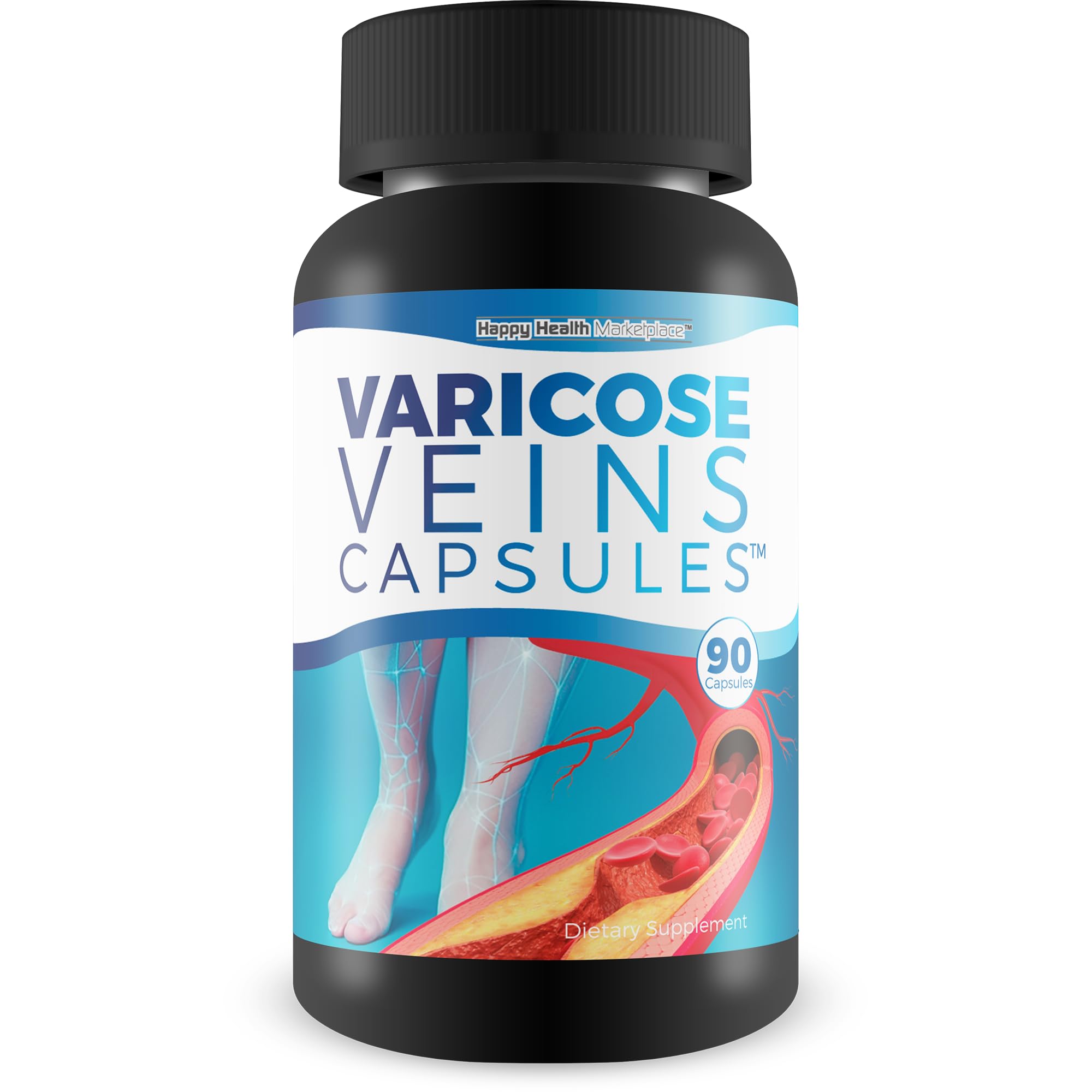 Varicose Veins Capsules - Our Best Natural Varicose Veins Treatment - Varicose Vein Supplement Anti Varicose Veins Women - Herbal Varicose Veins Treatment for Legs - Herbal Remedies for Varicose Veins Happy Health Marketplace Au supplements