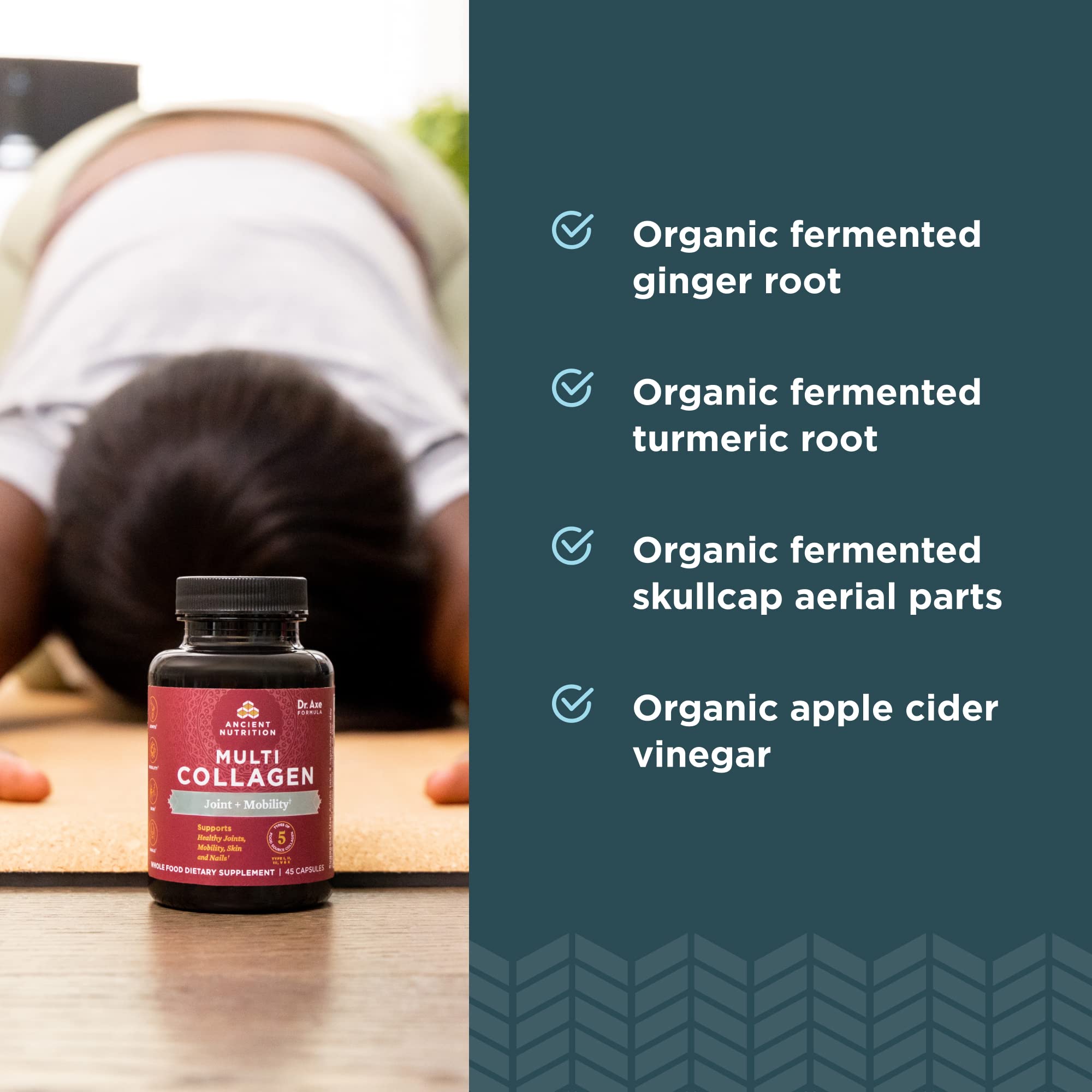 Ancient Nutrition Collagen Pills for Joint Support, Multi Collagen Capsules 90 Ct, Joint + Mobility, Supports Joints, Skin & Nails, Exercise Recovery, Paleo and Keto Friendly, Gluten Free Ancient Nutrition Au supplements