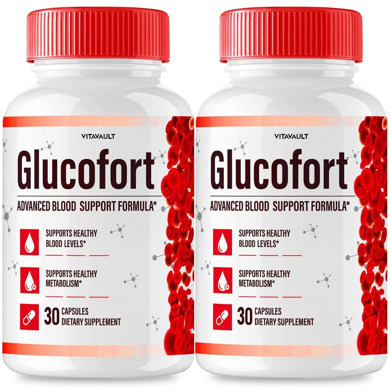 (2 Pack) Glucofort, Max Advanced Blood Support Formula Capsules Vitavault Au supplements