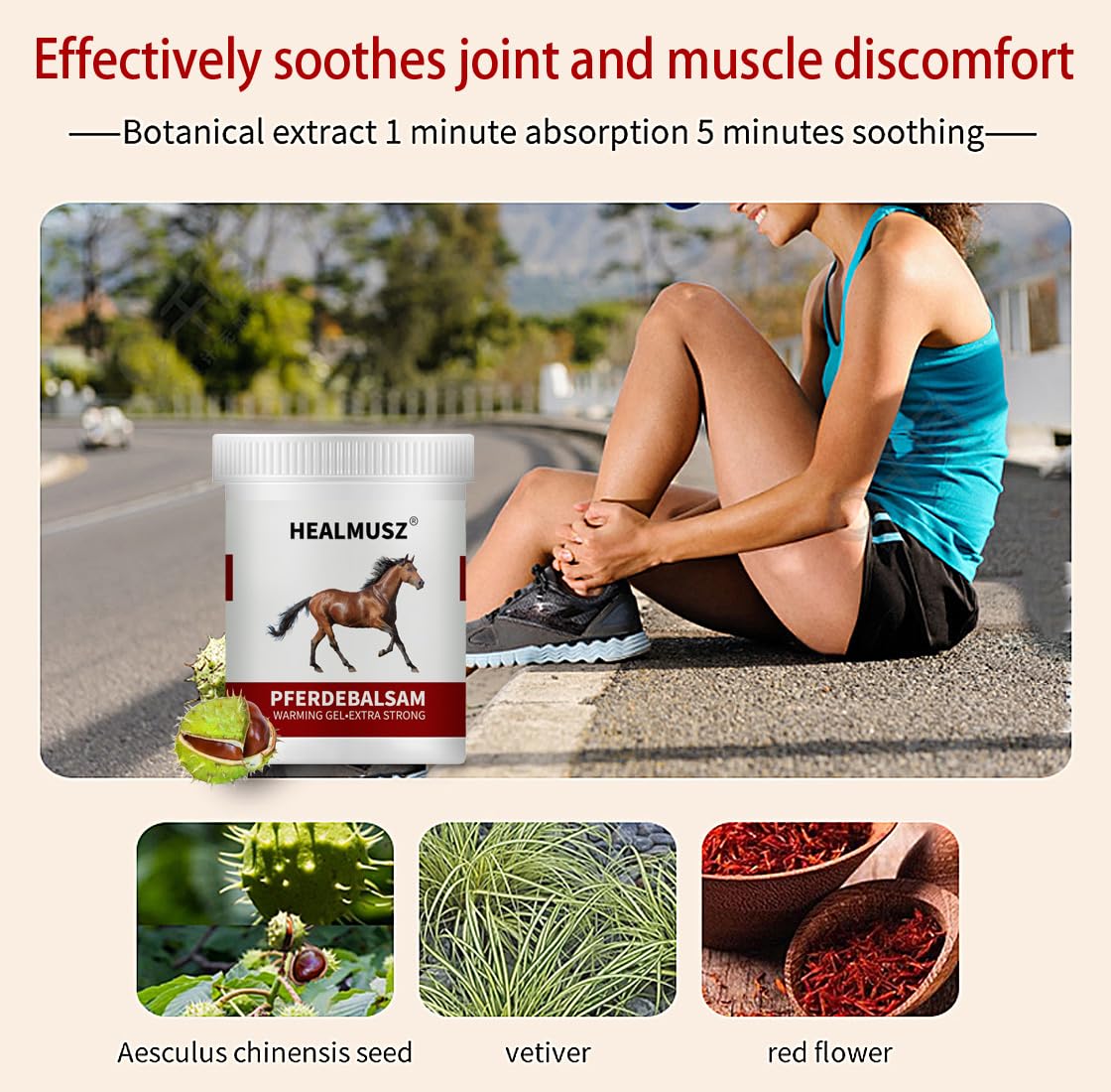 Horse Chestnut Cream Extra Strength Warming Massage Gel 16.9 Fl Oz (500mL) - Pferdebalsam for Varicose Veins, Muscle, Neck & Joint Discomfort, Bruises and Numbness ciwoll Au supplements