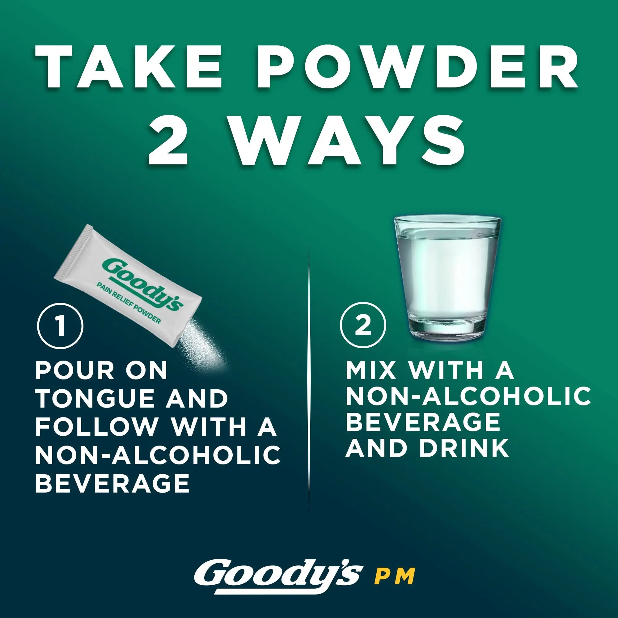 Goody's Nighttime Powder, Pain Reliever & Sleep Aid with Acetaminophen & Diphenhydramine Citrate, Caffeine Free, 16 Count Goody's Au supplements