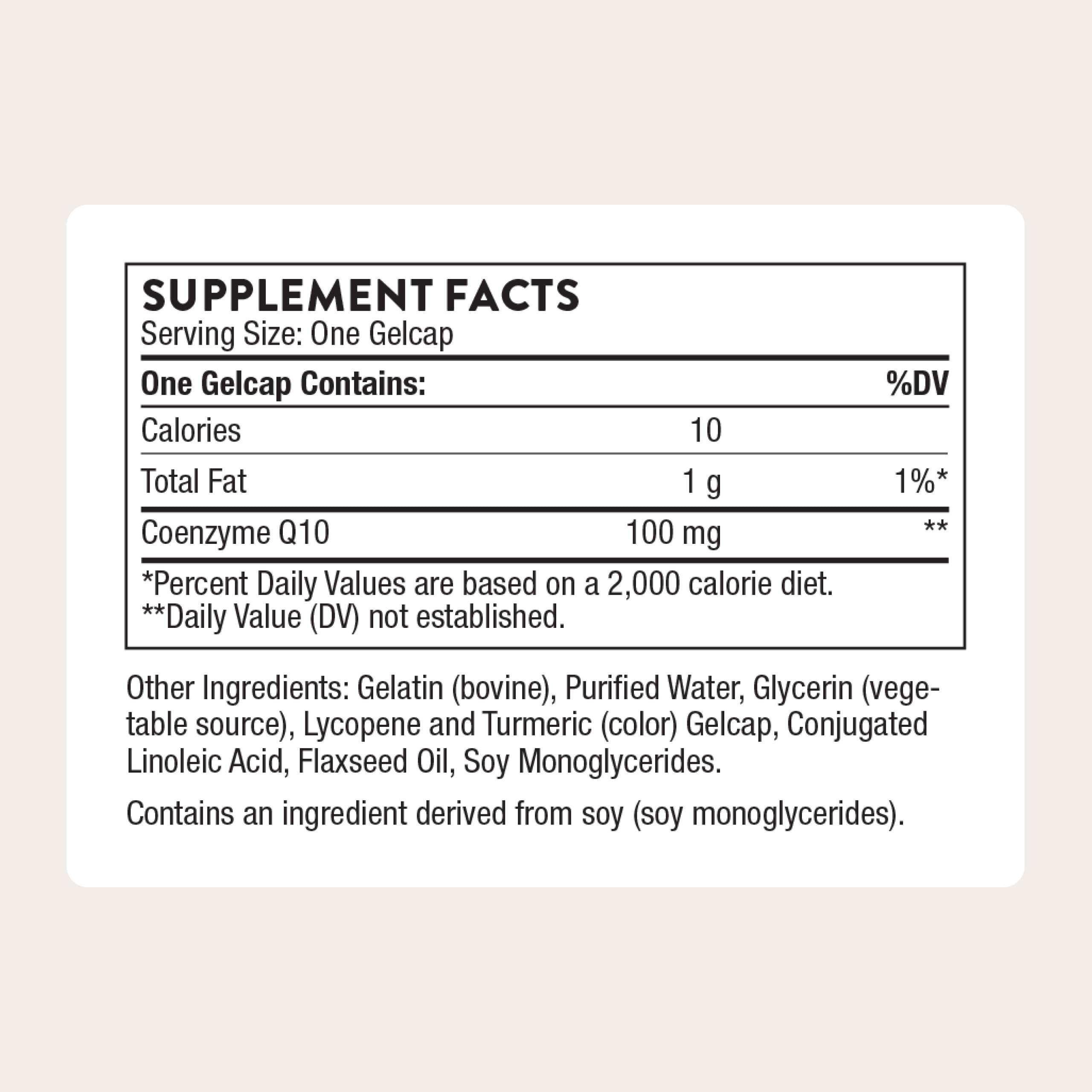 THORNE - CoQ10-100mg Optimally Absorbed Ubiquinone Supplement - Support Heart Health, Brain Function, Cellular Energy Production & Healthy Aging* - Gluten-Free, Dairy-Free - 60 Servings THORNE Au supplements