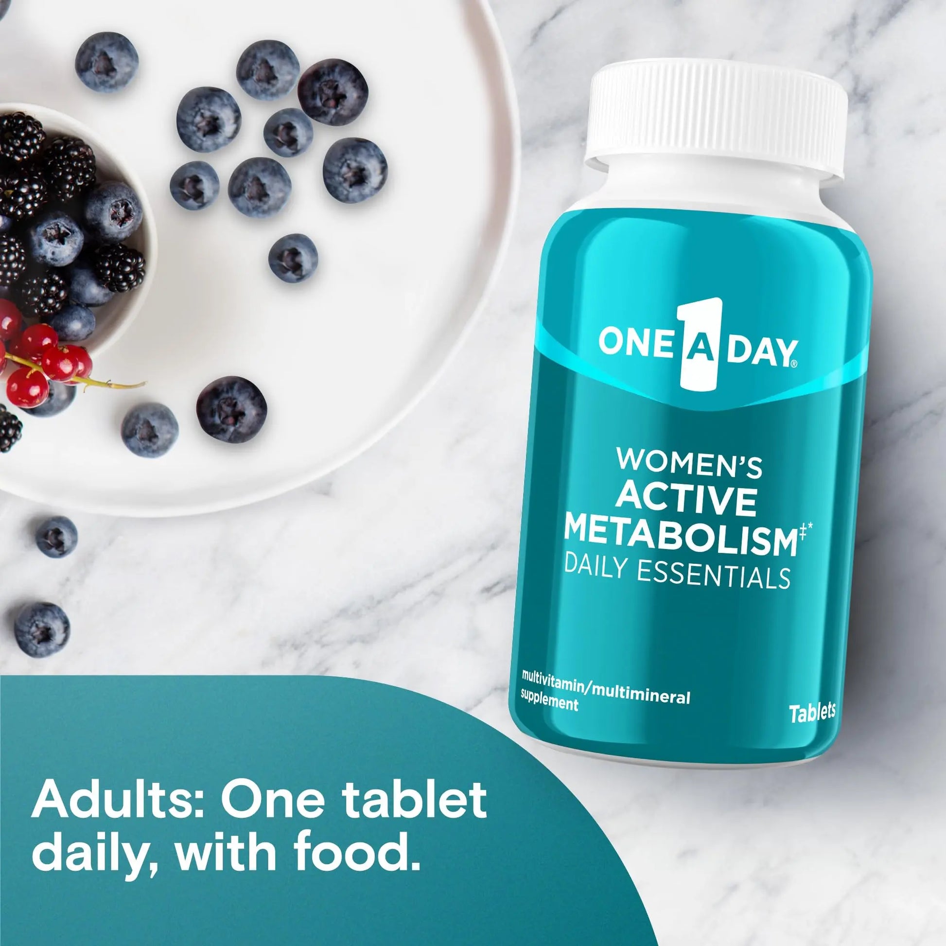One A Day Women's Active Metabolism Daily Essential, Multivitamin for Women, Metabolism Support, Vitamins for Women with All 8 B-Vitamins ONE A DAY Au supplements