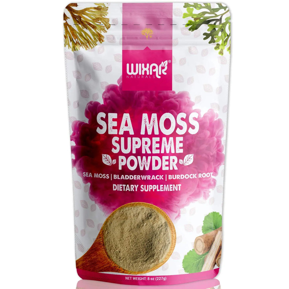 Wixar Wildcrafted Sea Moss Powder – (8 Ounces) – Natural Irish Sea Moss and Bladderwra WIXAR NATURALS Au supplements