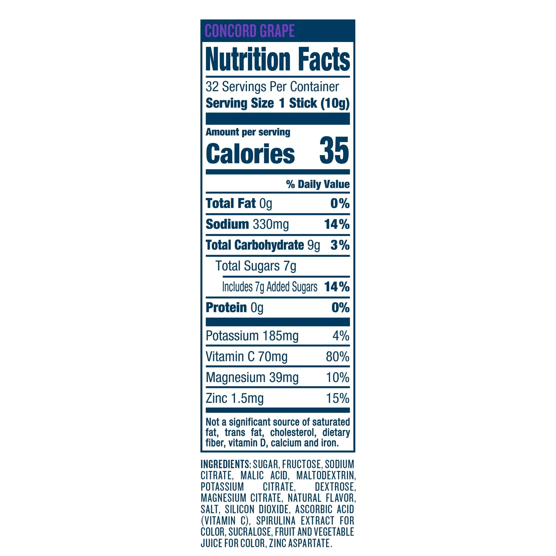 DripDrop Hydration - Electrolyte Powder Packets - Concord Grape - 32 Count DripDrop Au supplements
