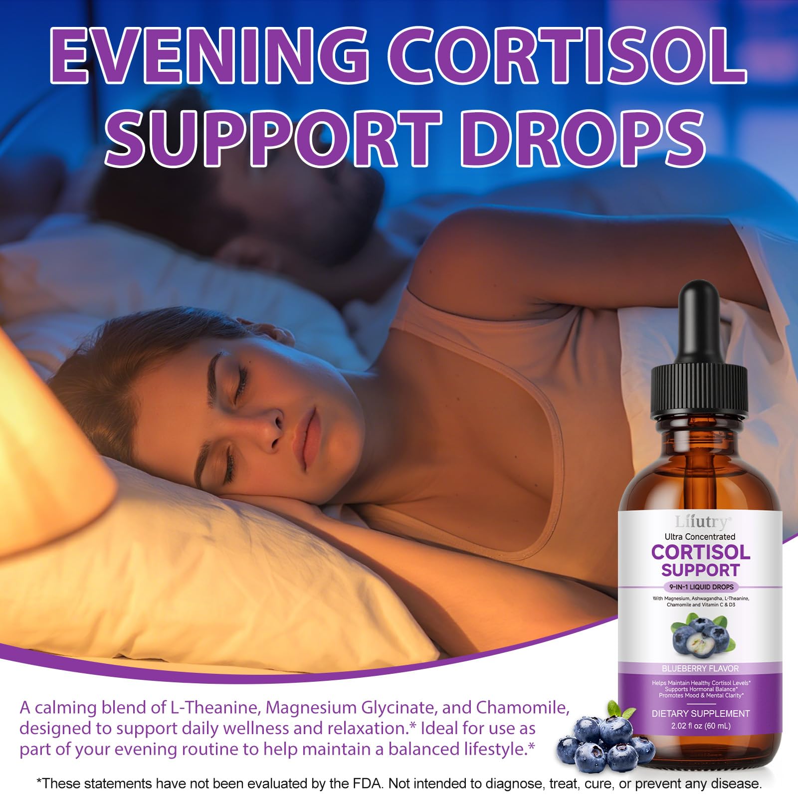 Cortisol Supplements for Women & Men, Cortisol Reducer 10 In 1 Cortisol Detox Liquid Drops with Magnesium, Ashwagandha, L-Theanine Liquid Drops, Hormone Balanced,Promotes Mood & Mental Clarity 2 Fl.Oz QZFICNJY Au supplements