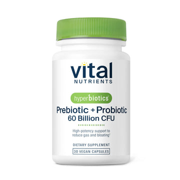 Hyperbiotics Vital Nutrients Prebiotic and Probiotic for Women and Men | 60 Billion CFU | Pre and Probiotics Supports Digestive Health, Constipation, Diarrhea,