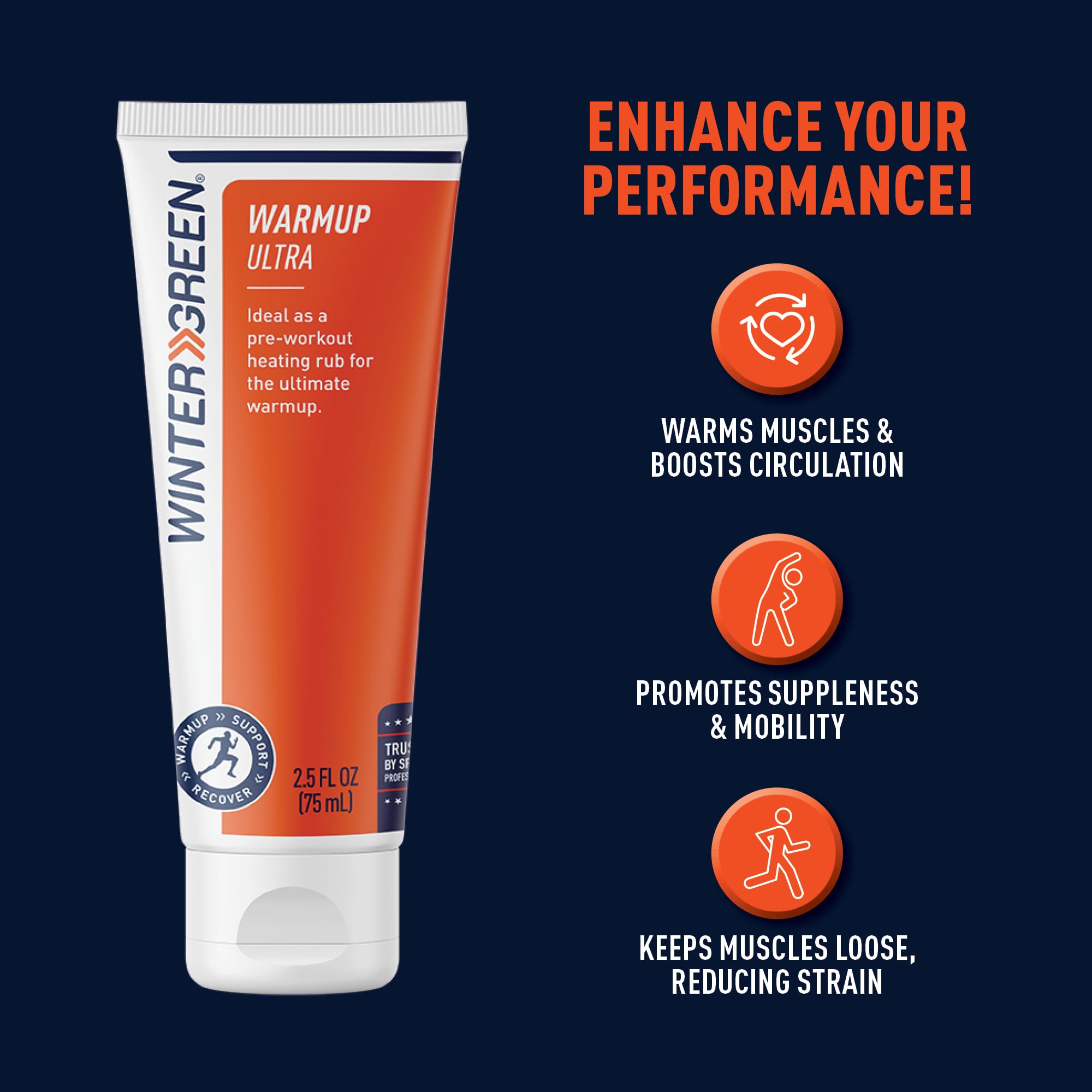 Wintergreen Muscle Warmup Lotion, 2.5 oz – Pre-Workout Heating Rub with Menthol and Capsicum, Heats and Relaxes Before Training, Body Gel for Athletes Wintergreen Au supplements