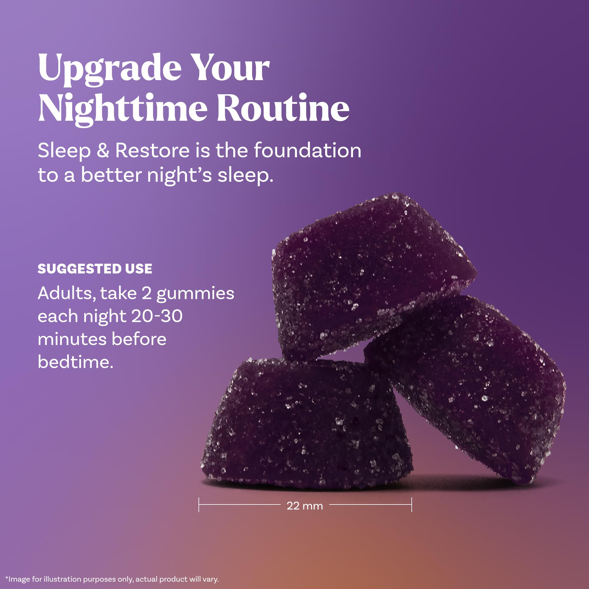 Natrol Sleep & Restore Magnesium Glycinate Blend Gummies, Magnesium for Sleep Aids for Adults, Melatonin-Free, Cherry Flavored, 30 Day Supply Natrol Au supplements