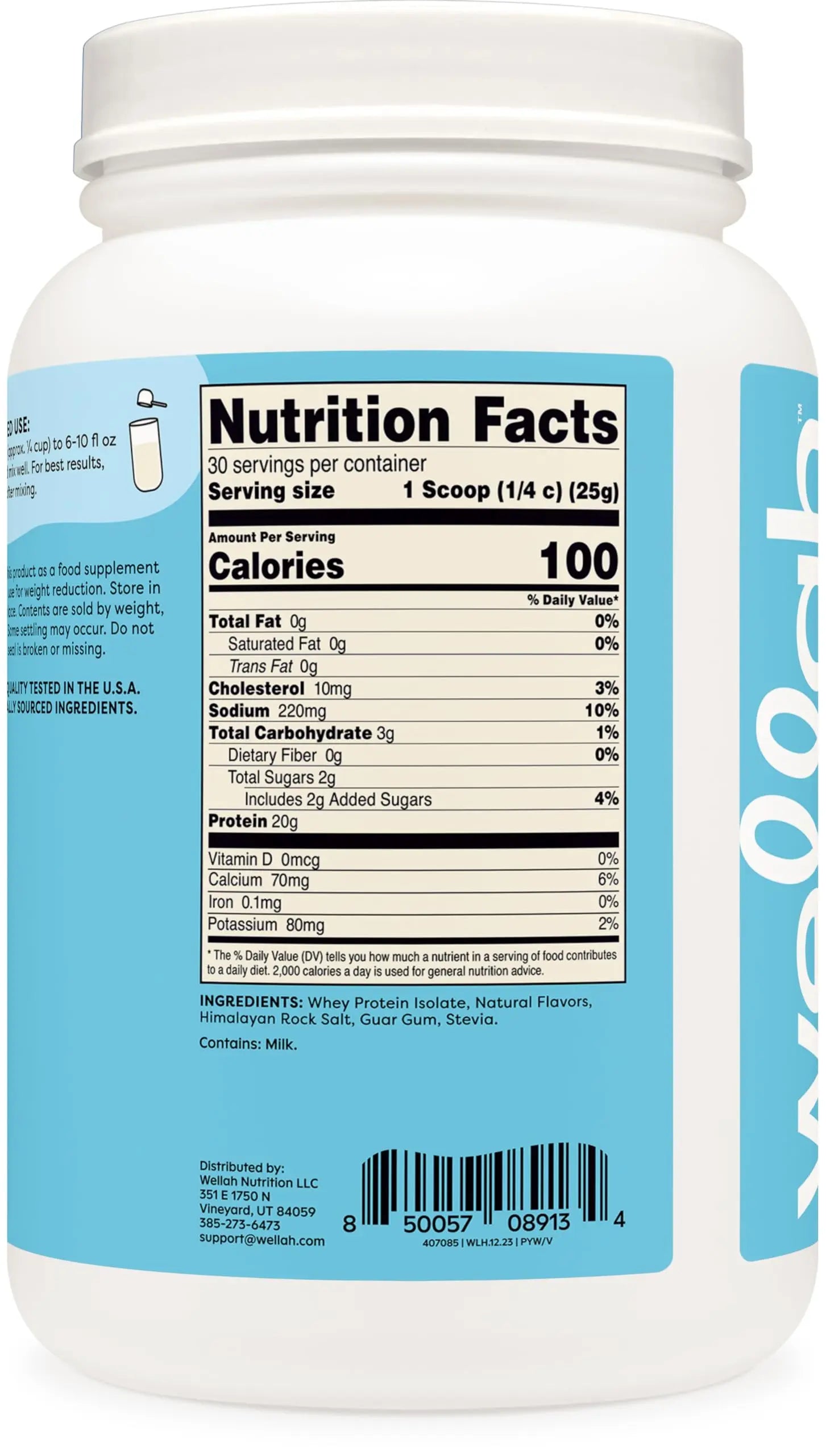 Wellah Your Whey (30 Servings, Vanilla) - Whey Protein Isolate Protein Wellah Au supplements