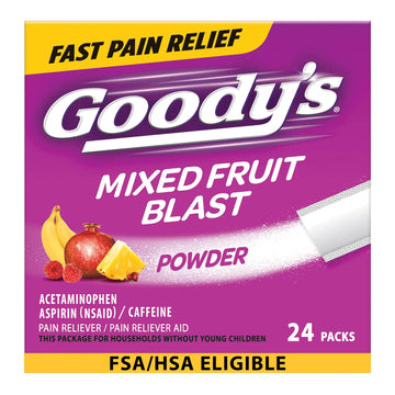 Goody's Pain Relief Powders, Extra Strength Headache Powder Mixed Fruit Blast, 24 ct (Pack of 1) Goody's Au supplements