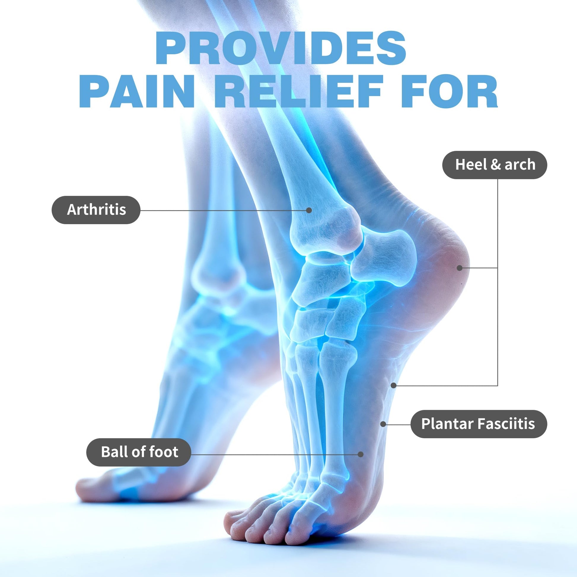 CARELAND Plantar Fasciitis Lidocaine Pain Patches with Hydrogel Technology- Waterproof with Sticky Border, 12 Hour Pain Relief - Contours to Your Foot - 16 Ct CARELAND Au supplements
