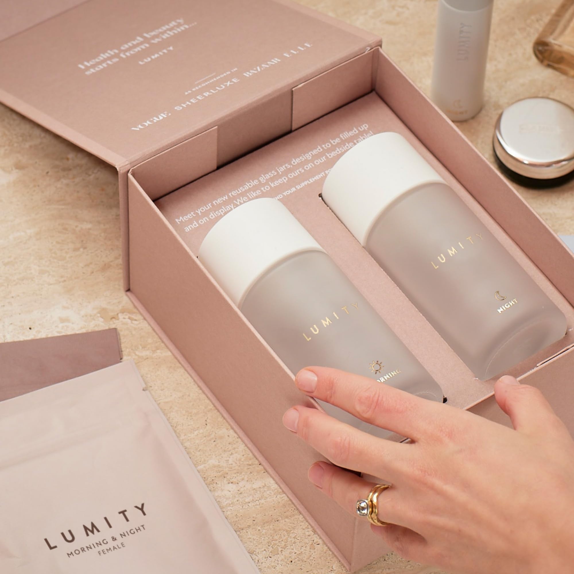 Lumity Morning & Night Female Supplement - 24-Hour Nutritional Support for Perimenopause, Energy, Sleep Quality, Hormones, Skin & Eye Health - Vitamins, Minerals, Amino Acids & Omega 3s, 4-Week Supply LUMITY Au supplements