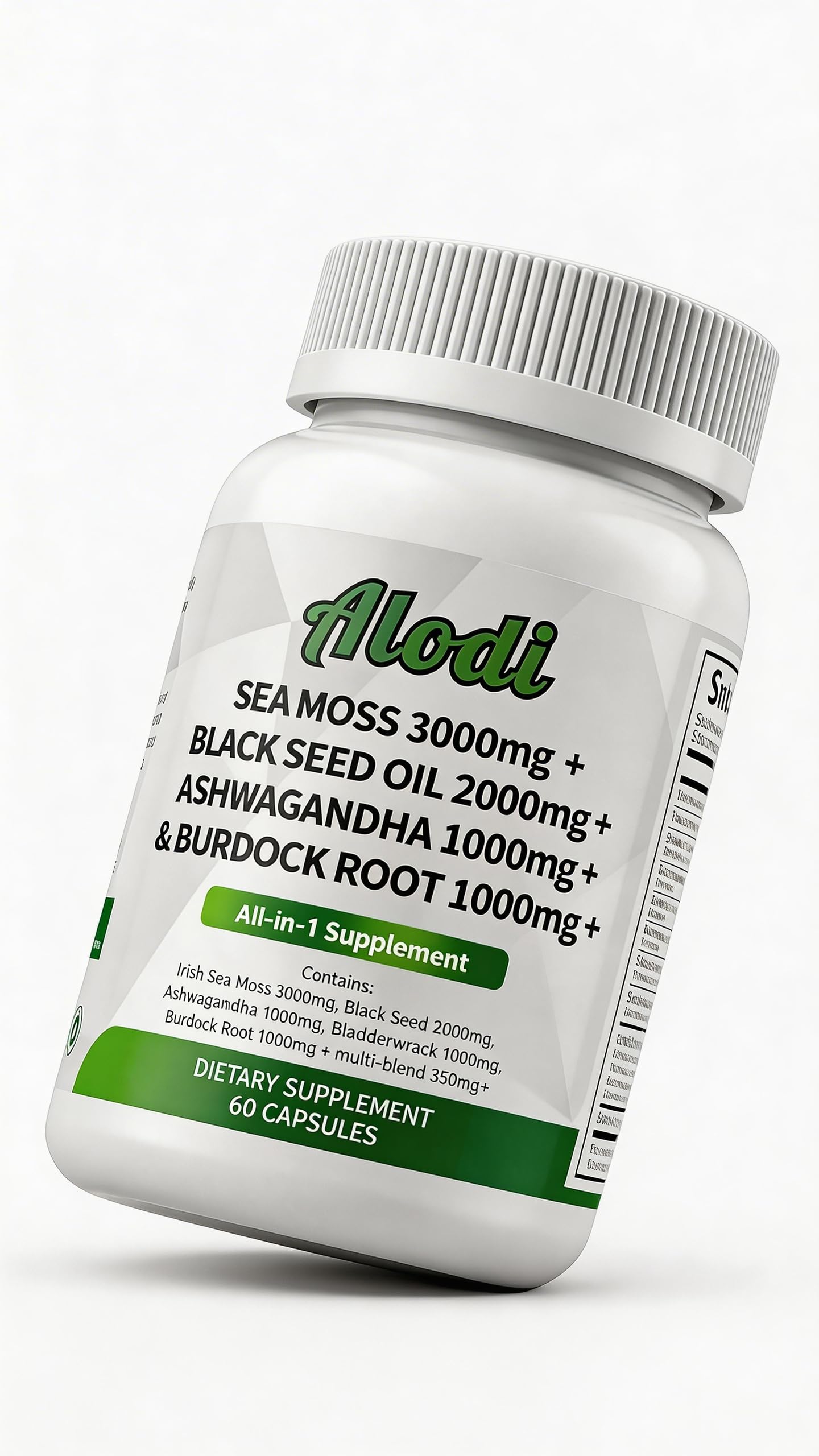 ALODI Super Seaweed Blend Supplement - Contains KSM-66 Ashwagandha, Black Seed Oil, Burdock Root, Kelp, Supports Digestion, Sleep, and Immune Health ALODI Au supplements
