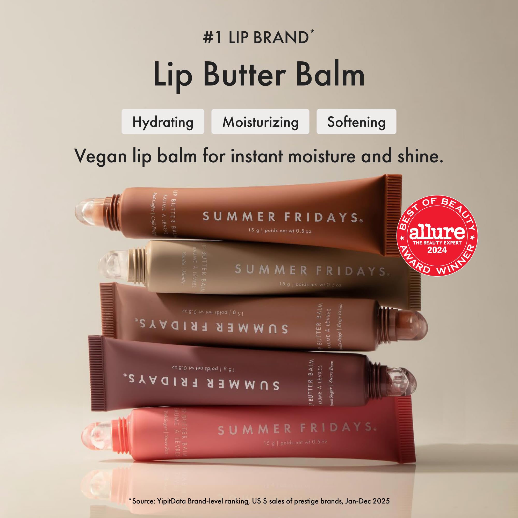 Summer Fridays Lip Butter Balm - Conditioning Lip Mask and Lip Balm for Instant Moisture, Shine and Hydration - Sheer-Tinted, Soothing Lip Care - Vanilla (.5 Oz) Summer Fridays Au supplements