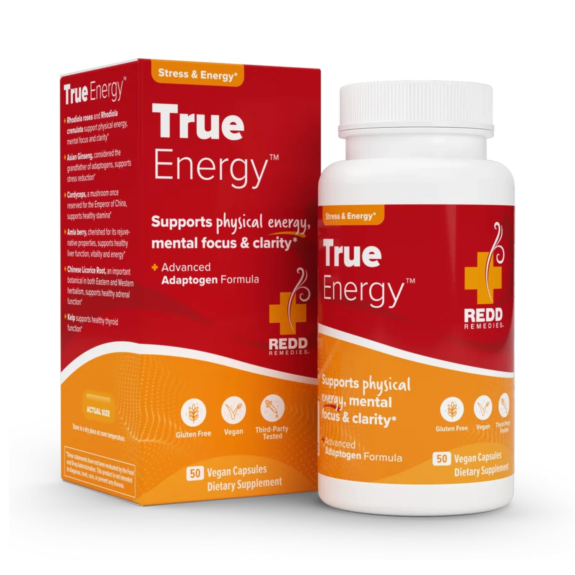 Redd Remedies, True Energy, Supports Energy Production and Stamina, 50 Vegan Capsules Redd Remedies Au supplements