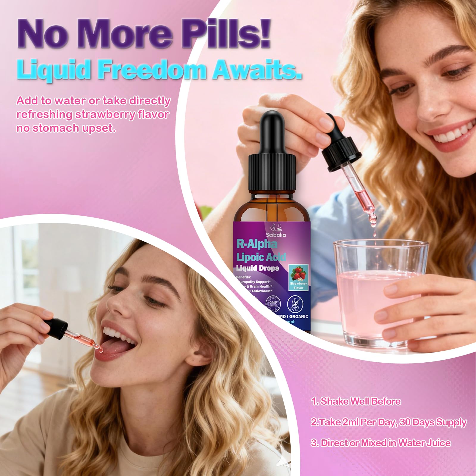 R Alpha Lipoic Acid 600mg Liquid Drops for Neuropathy, Advanced 11-in-1 Stabilized R-ALA Supplement w. Benfotiamine Acetyl L-Carnitine Vitamin C E for Antioxidant Nerve Brain Energy Health Non GMO Scibalia Au supplements