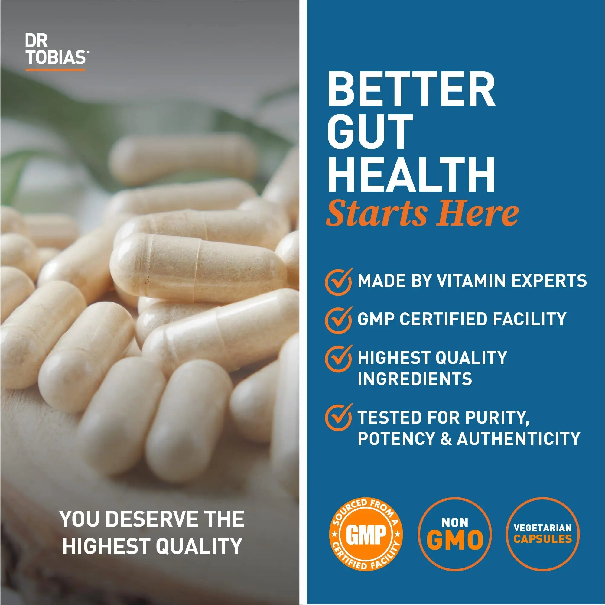 Dr. Tobias Deep Immune Probiotics & Prebiotics, 4.4 Billion CFU Probiotics for Women Dr. Tobias Au supplements