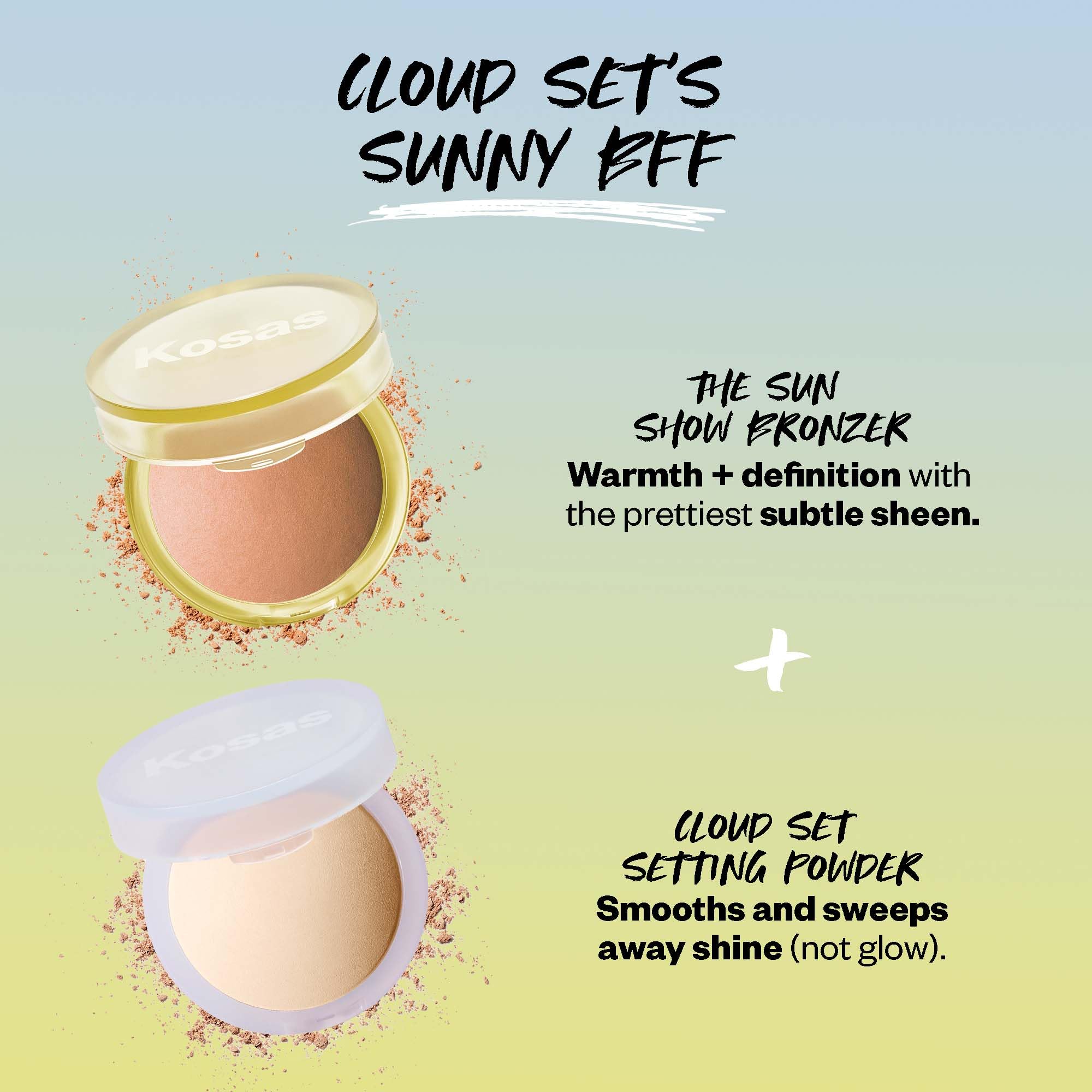 Kosas Sun Show Glowy Warmth Baked Bronzer - Contouring Powder for Cheekbones, Nose & Jawline - Enriched with Concentrated Fatty Acids - Talc-Free, Vegan & Hypoallergenic - Escape Kosas Au supplements