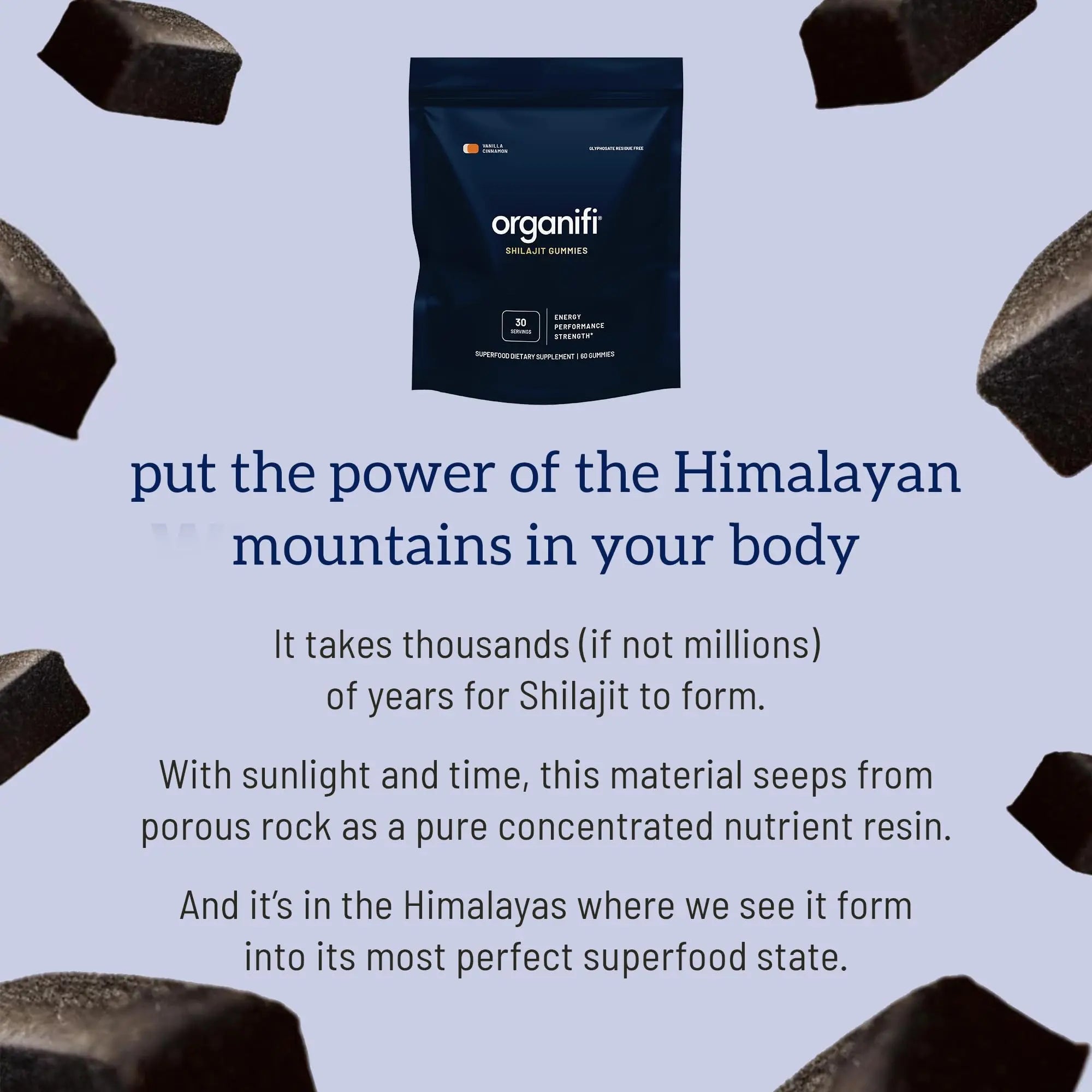 Organifi - Shilajit Gummies - Supports Natural Energy and Strength - Vanilla Cinnamon Organifi Au supplements