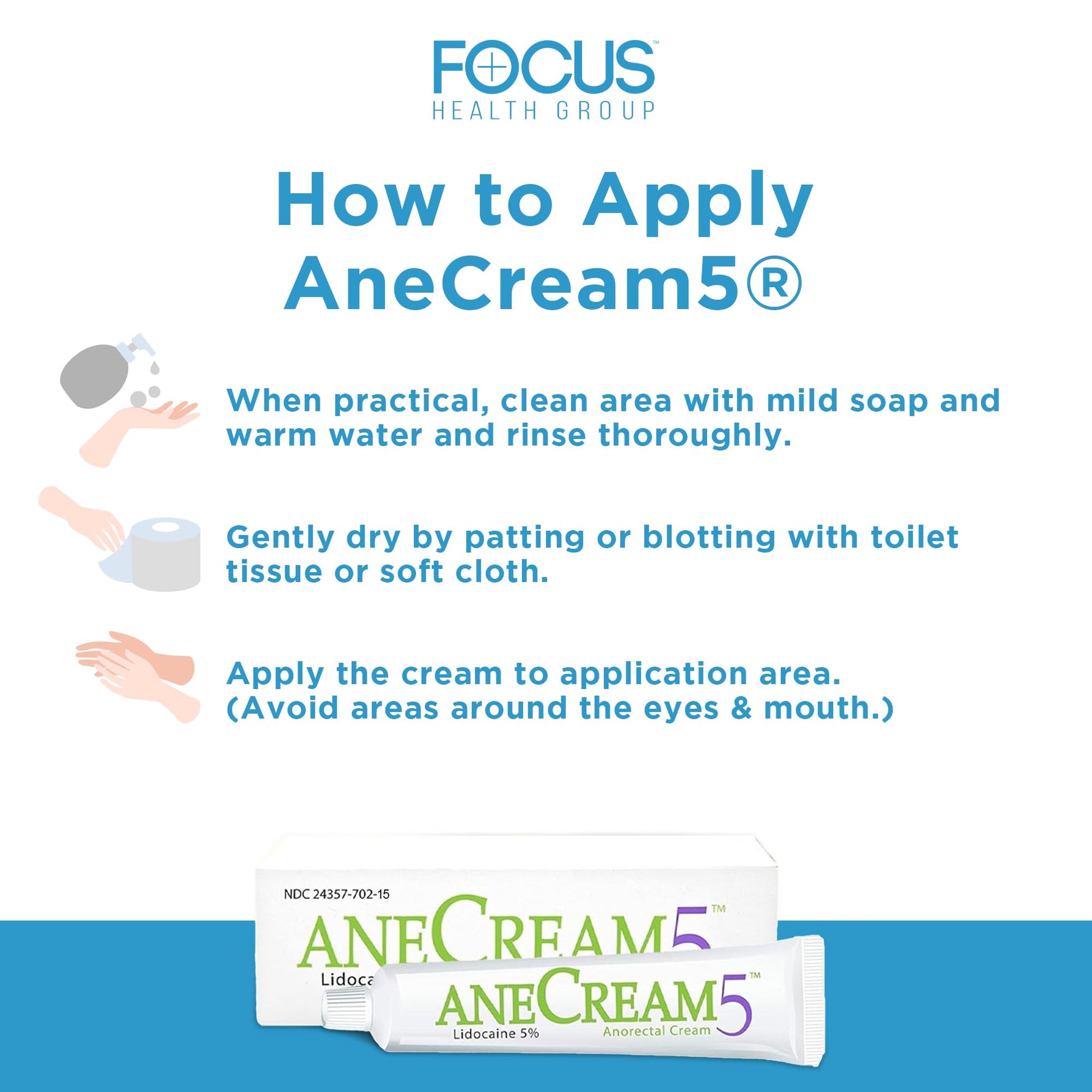 AneCream5-5% Lidocaine Numbing Cream - Maximum OTC Strength, Medical Grade Numbing Cream, Topical Anesthetic Lidocaine for Local & Anorectal Uses, Hemorrhoid Cream (0.5 oz/15 g) AneCream Au supplements