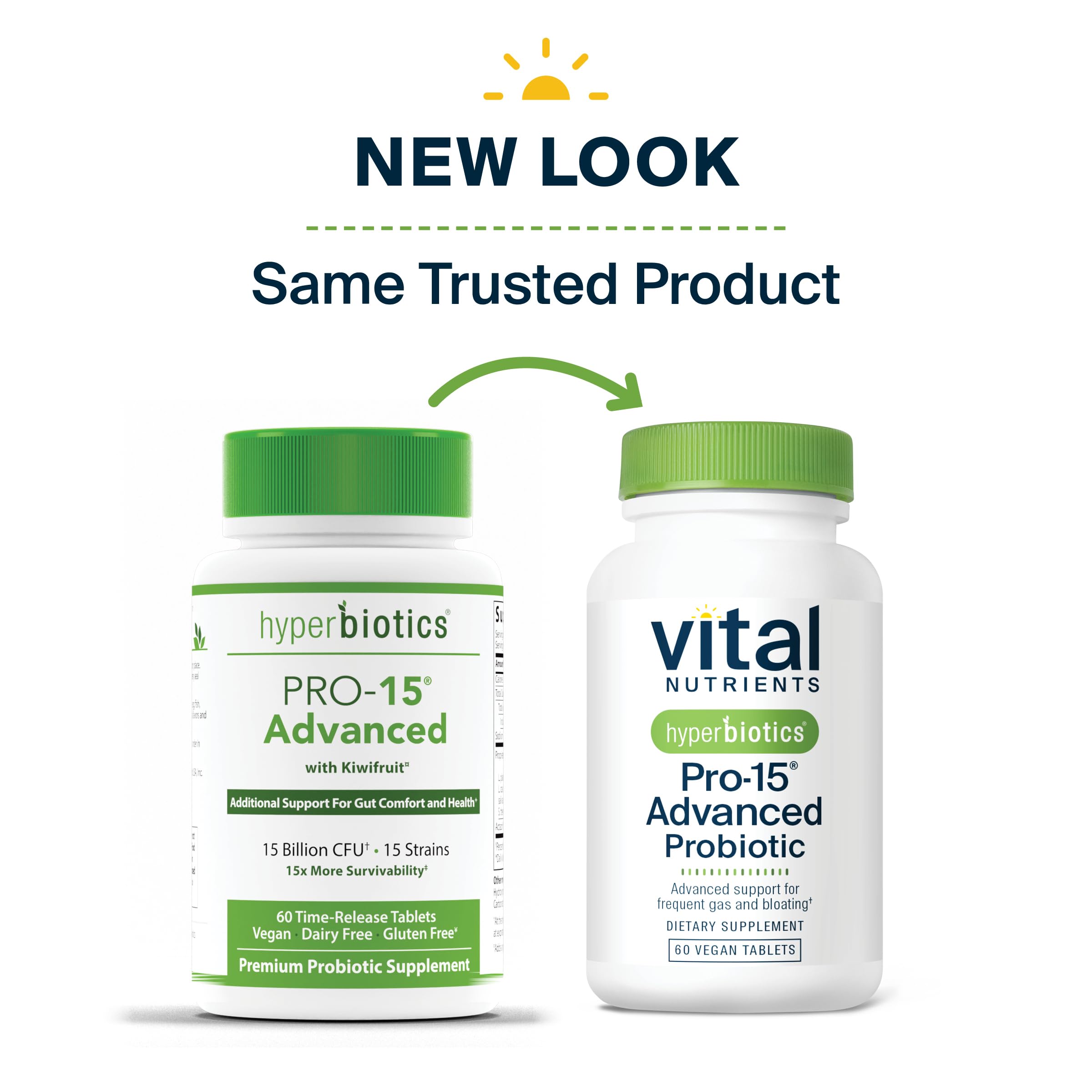 Hyperbiotics Vital Nutrients Pro-15 Advanced Probiotics for Women and Men | 15 Strains + Kiwifruit | Clinically Studied Daily Probiotics for Digestive Health, Gas, & Bloating | 60 Vegan Tablets Hyperbiotics Au supplements