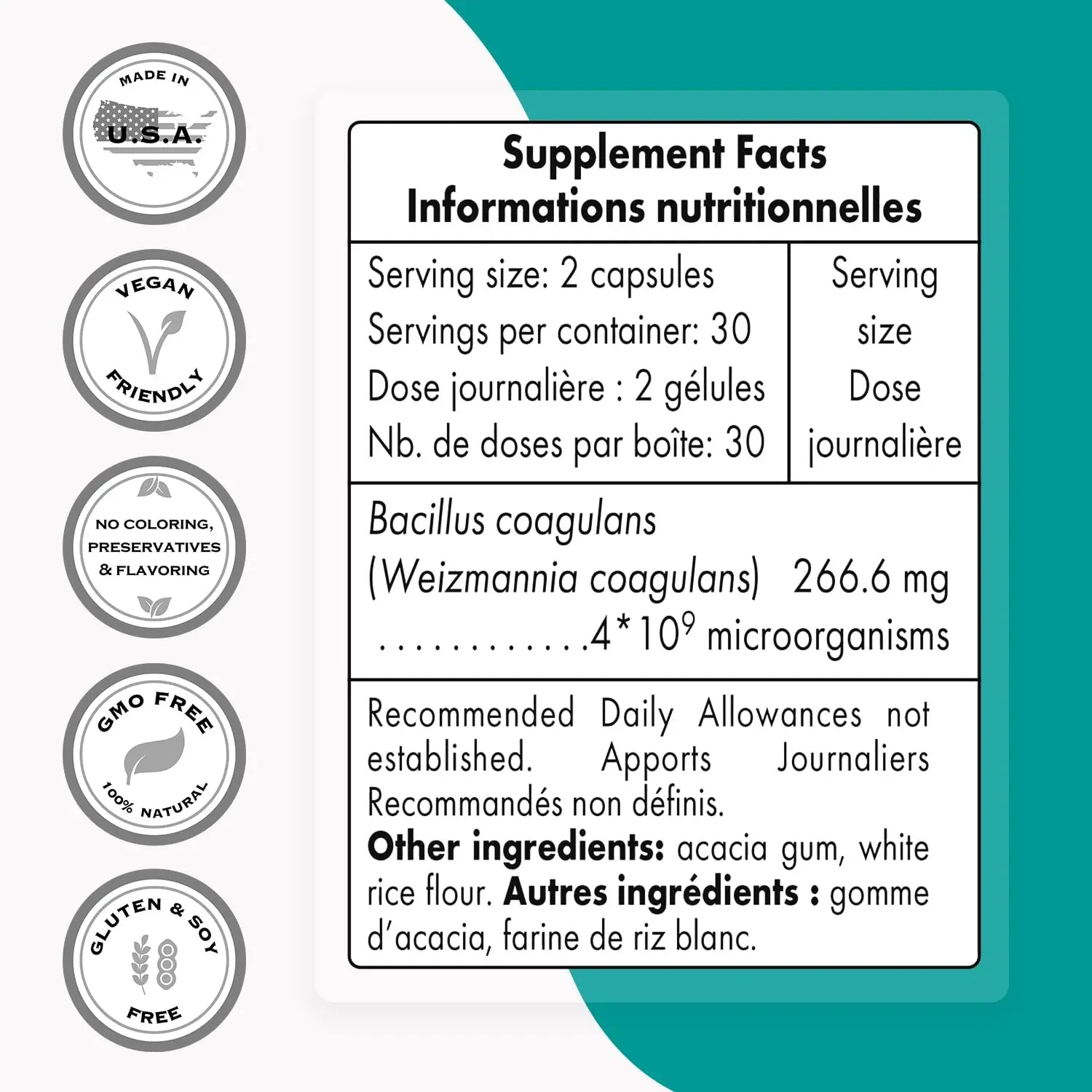 Supersmart - Bacillus Coagulans Probiotic 4 Billion CFU per Day (High Absorption) Supersmart Au supplements