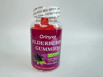 Orinyxa Elderberry Gummies with Vitamin C, D3, Zinc, Sodium, Immune Support for Adults, Gluten-Free, Vegan, 60 Gummies Orinyxa Au supplements