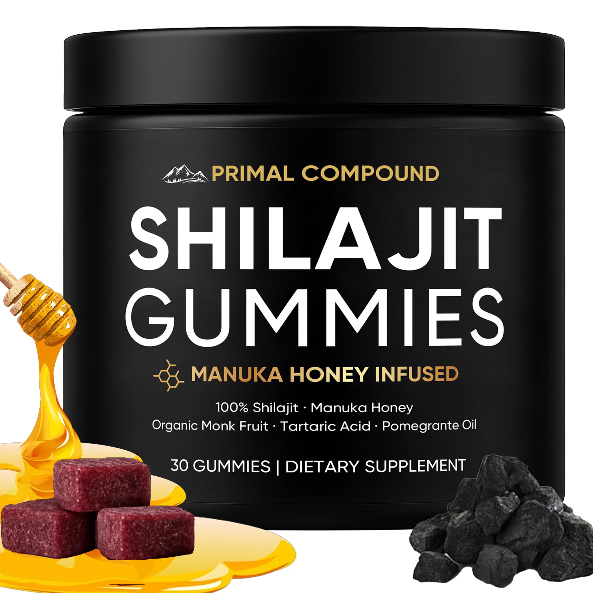 TOGOLIUN Primal Compound Shilajit Gummies for Men,with Manuka Honey, Organic Monk Fruit & Fulvic Acid, Shilajit Gummies Energy Supplements, 30 Gummies TOGOLIUN Au supplements