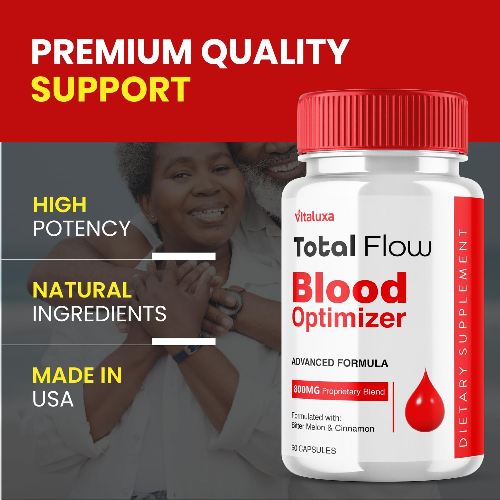 (2 Pack) Total Flow Blood Balance, TotalFlow Blood Support Capsules Supplement Advanced Formula All Natural Optimizer Maximum Strength Daily Health Wellness, TotalFlo Premium Blend Pills (120 Ct) Vitaluxa Au supplements