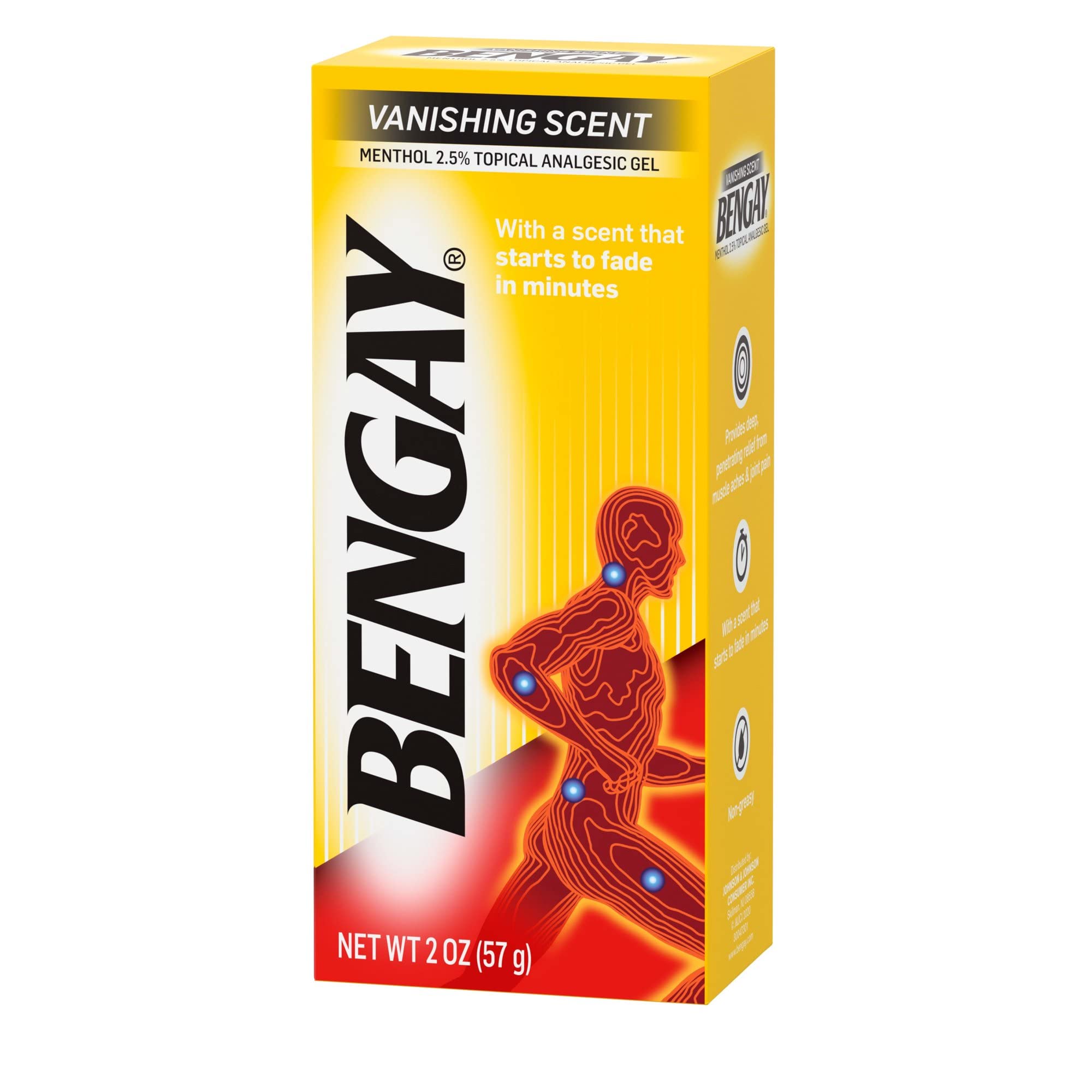 Ben Gay Vanish Scnt Size 2z Bengay Non-Greasy Vanishing Scent Pain Reliever Gel, Pack of 3 Johnson & Johnson Au supplements