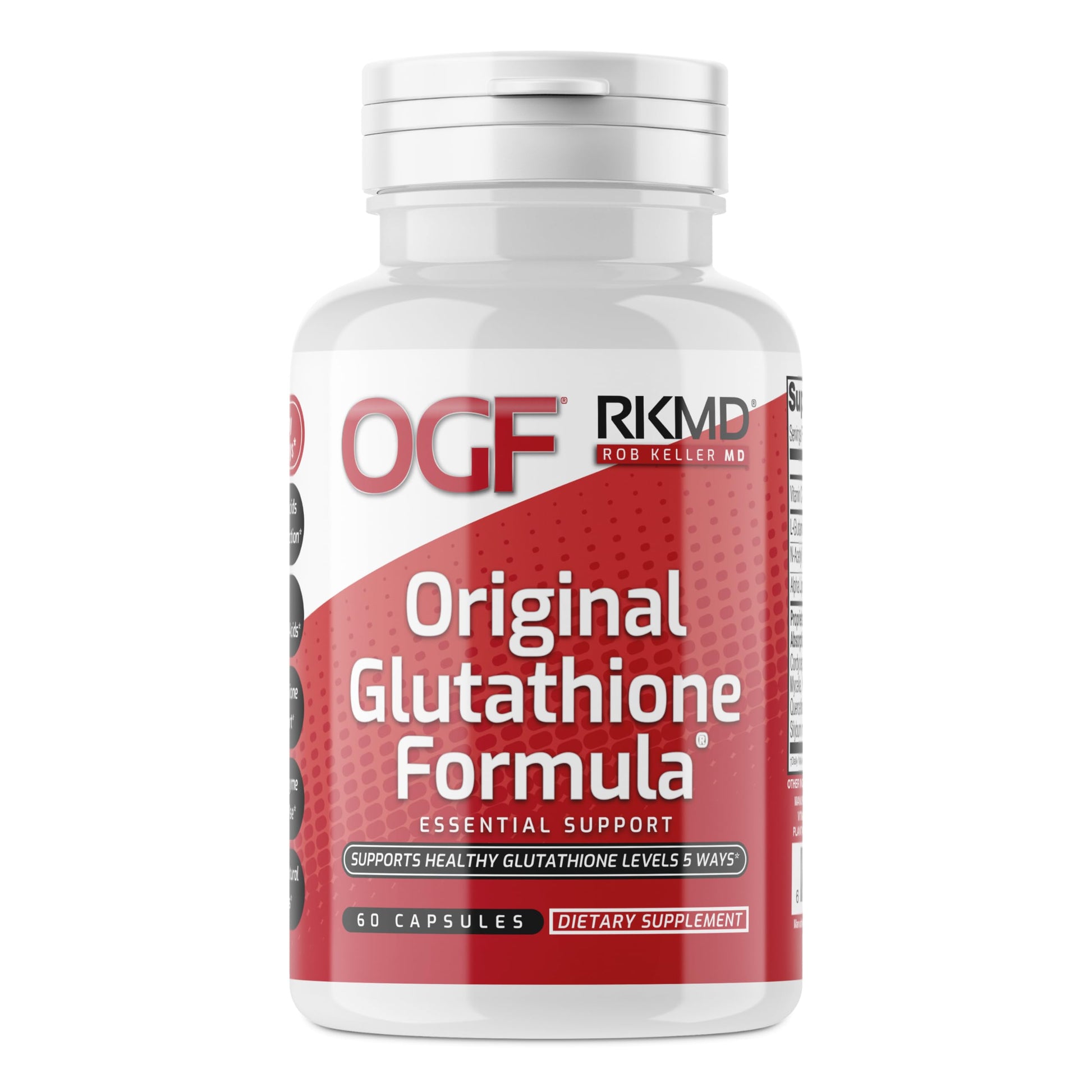 Original Glutathione Formula Essential Support, RobKellerMD, Advanced Antioxidant Formula, Helps Body Produce Glutathione Naturally for Detox, Immune Health, Mental Clarity, & Daily Wellness, 60 caps Rob Keller MD Au supplements