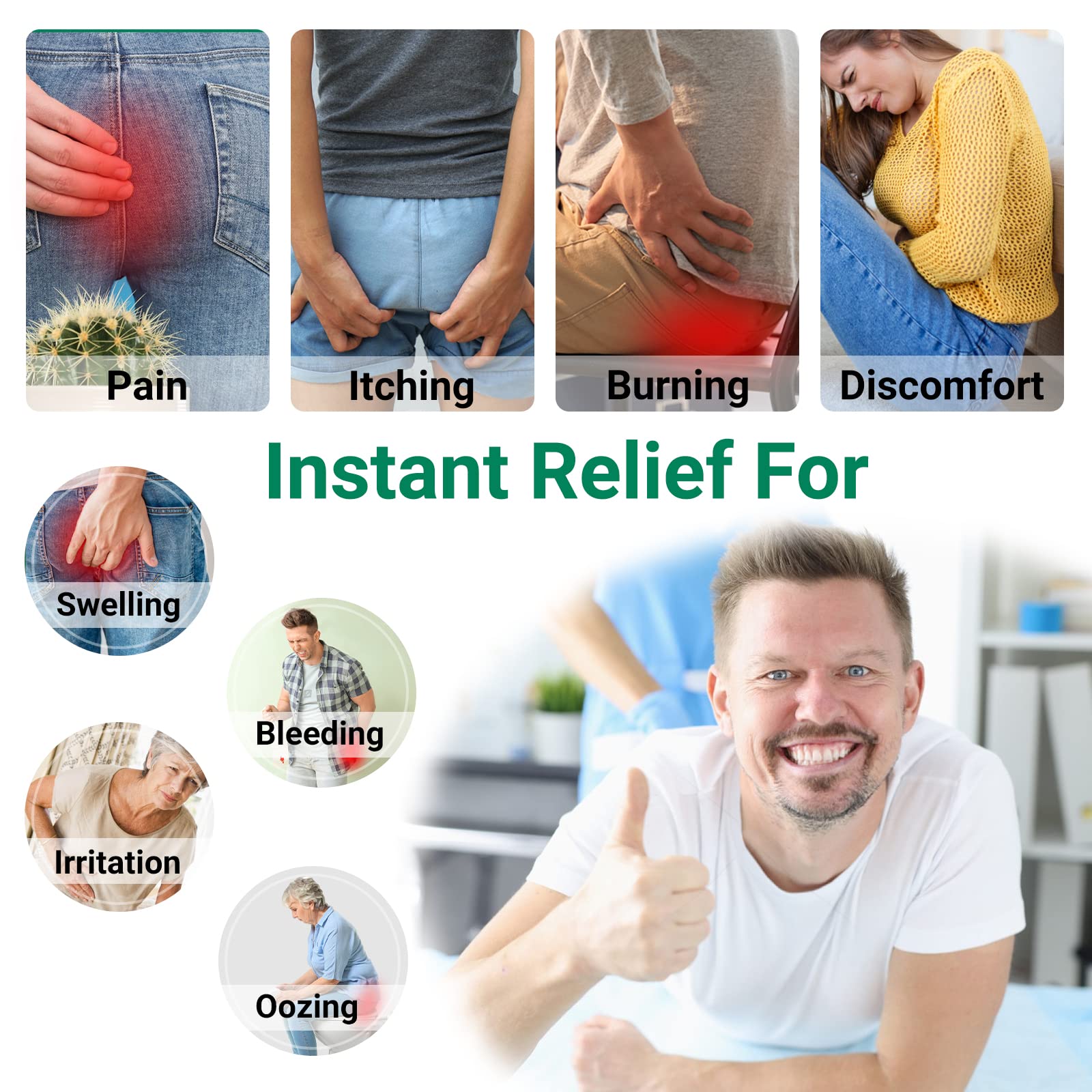 Hemorrhoid Treatment Ointment, Maximum Strength Treatment & Fast Relief for Pain, Itching, Burning, Swelling, Fissure, Bleeding, Discomfort, Long-Lasting Internal & External Hemorrhoid Cream, (2-Pack) LMNOOP Au supplements