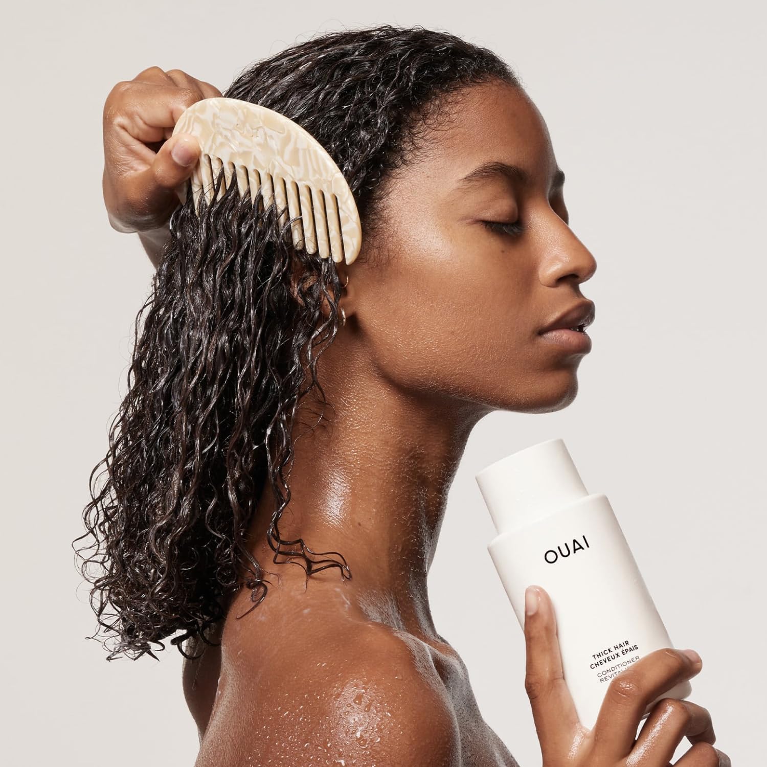 OUAI Thick Hair Conditioner Travel Size - Moisturizing Conditioner for Dry, Frizzy Hair - Keratin, Marshmallow Root, Shea Butter and Avocado Oil - Paraben, Phthalate and Sulfate Free (3 Oz) OUAI Au supplements