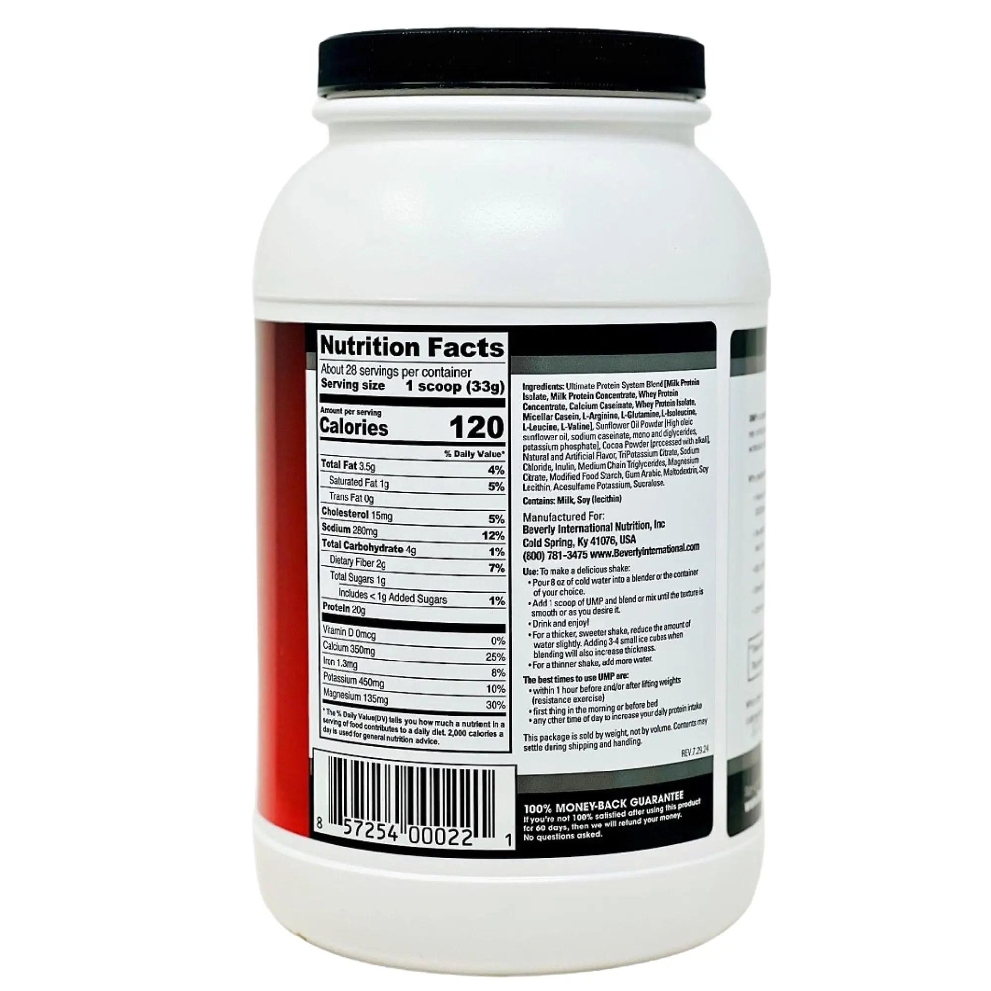 Beverly International UMP Protein Powder, Chocolate. Unique Whey-Casein Ratio Builds Lean Muscle. Easy to Digest. No Bloat. (32.8 oz) 2lb .8 oz Beverly International Au supplements