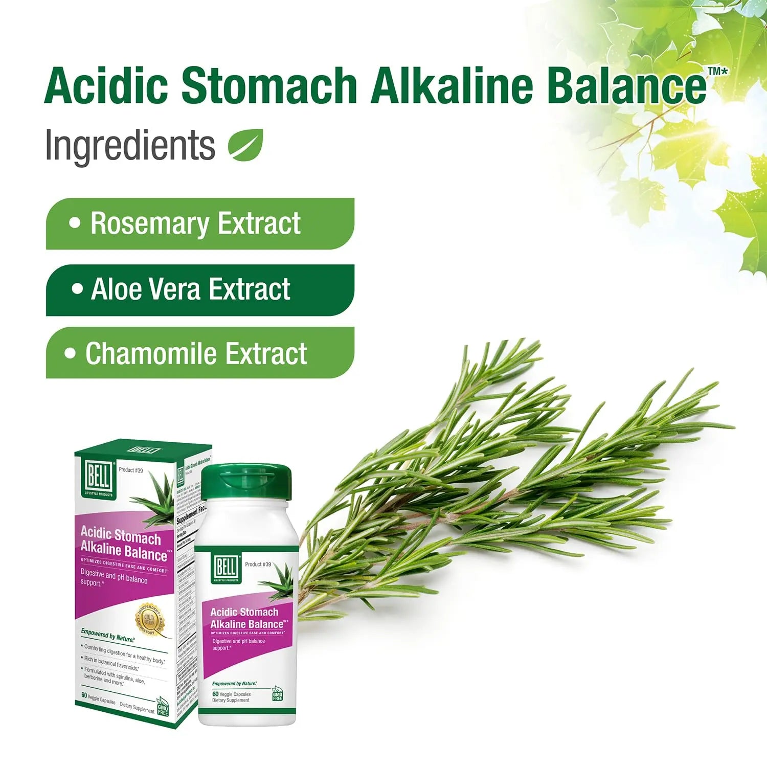 Bell Acidic Stomach Alkaline Balance Lifestyle Products | Helps Maintain Healthy pH Levels | 60 Capsules Bell Au supplements
