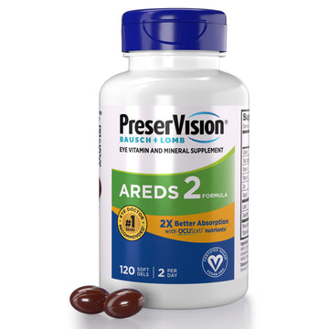 PreserVision AREDS 2 Eye Vitamin & Mineral Supplement with OCUSorb, 120 Vegan Soft Gels, Contains Lutein, Zeaxanthin, Vitamin C & E, Zinc, & Copper, Eye Health Supplements for Adults PreserVision Au supplements