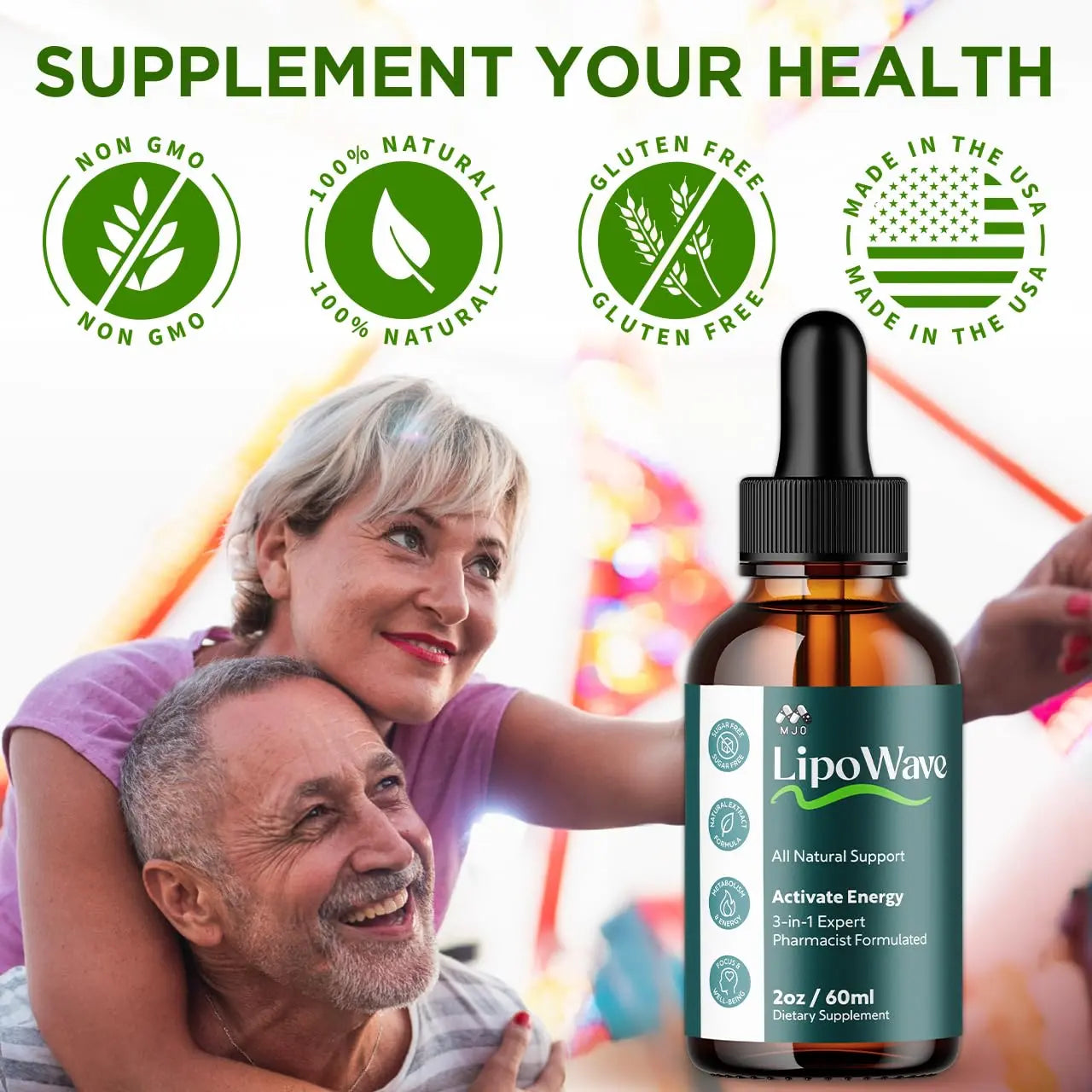 (2 Pack) Lipowave Drops, Official LipoWave Drops with All Natural Ingredients, Advanced Overall Health and Wellness Vitamin Supplement Formula for Maximum Strength Multivitamin Support (60 Servings) MJO Au supplements