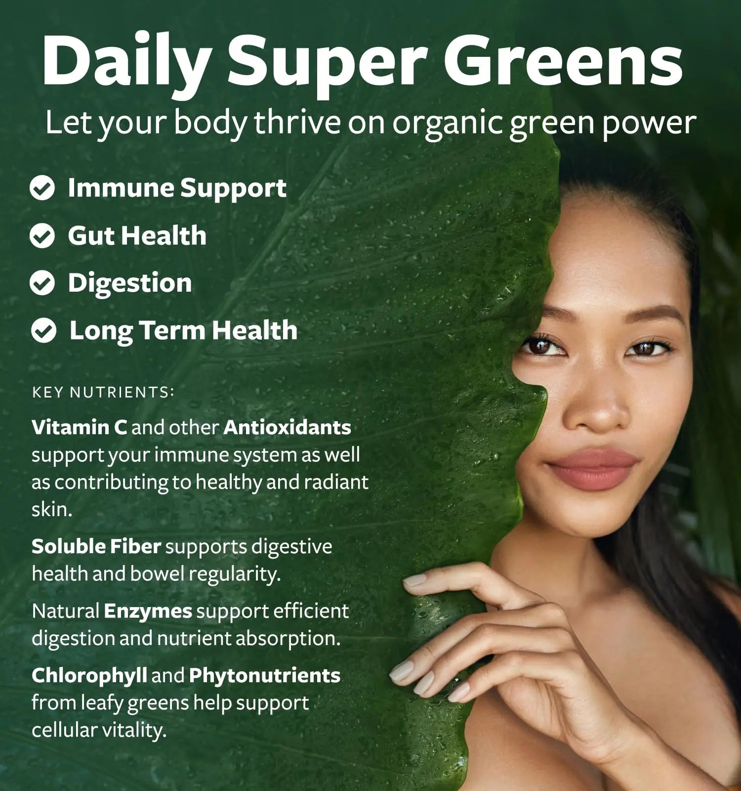 Super Greens & Vitamin C (1-Month Supply) Greens & C Synergy Bundle of Organic Super Greens Powder - Complete Superfood (60 Capsules) & & Vitamin C Immune Support (60 Vegetarian Caps)(Non-GMO) Healths Harmony Au supplements