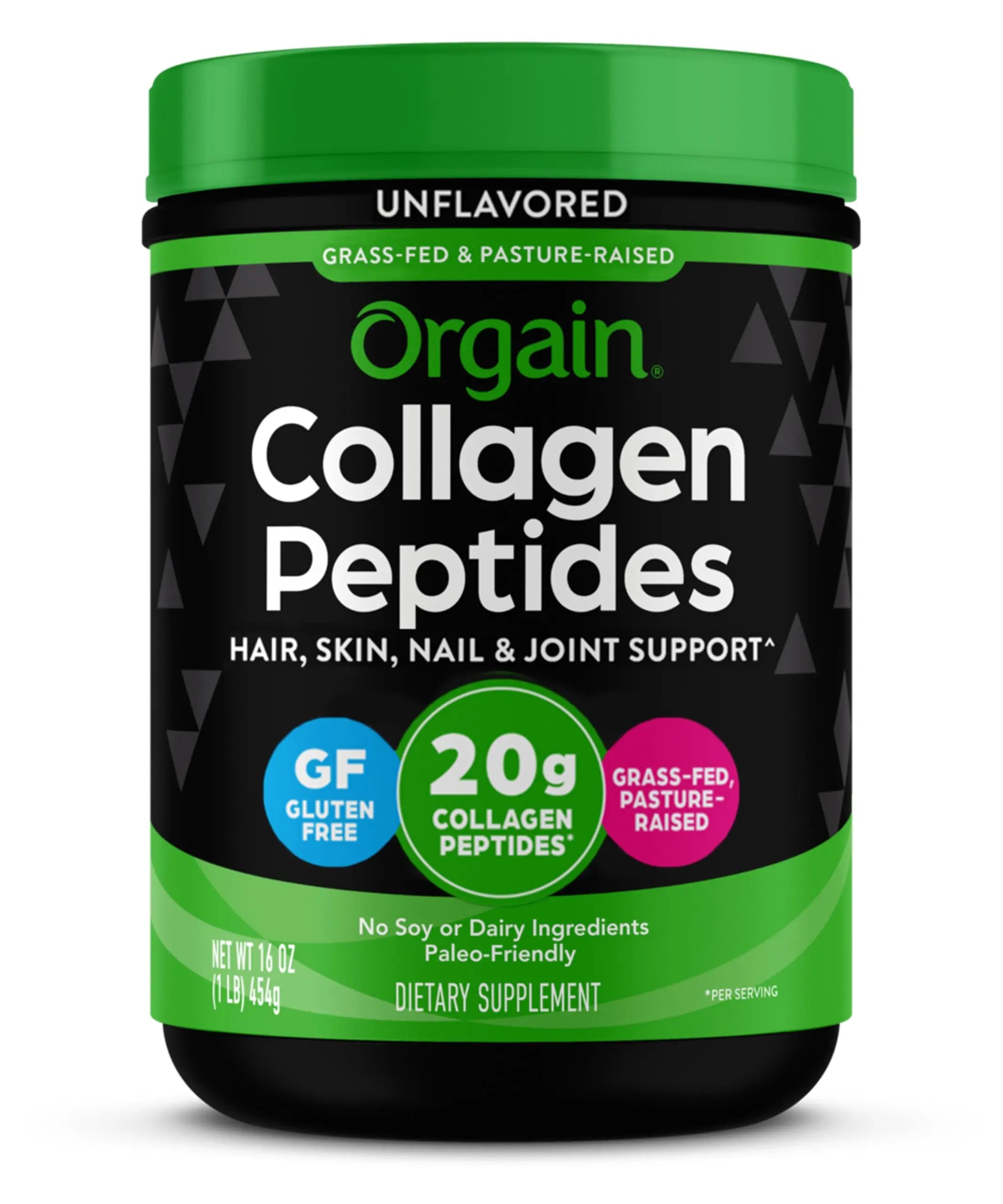 Orgain Hydrolyzed Collagen Peptides Powder, 20g Grass Fed Collagen - Hair, Skin, Nail Orgain Au supplements