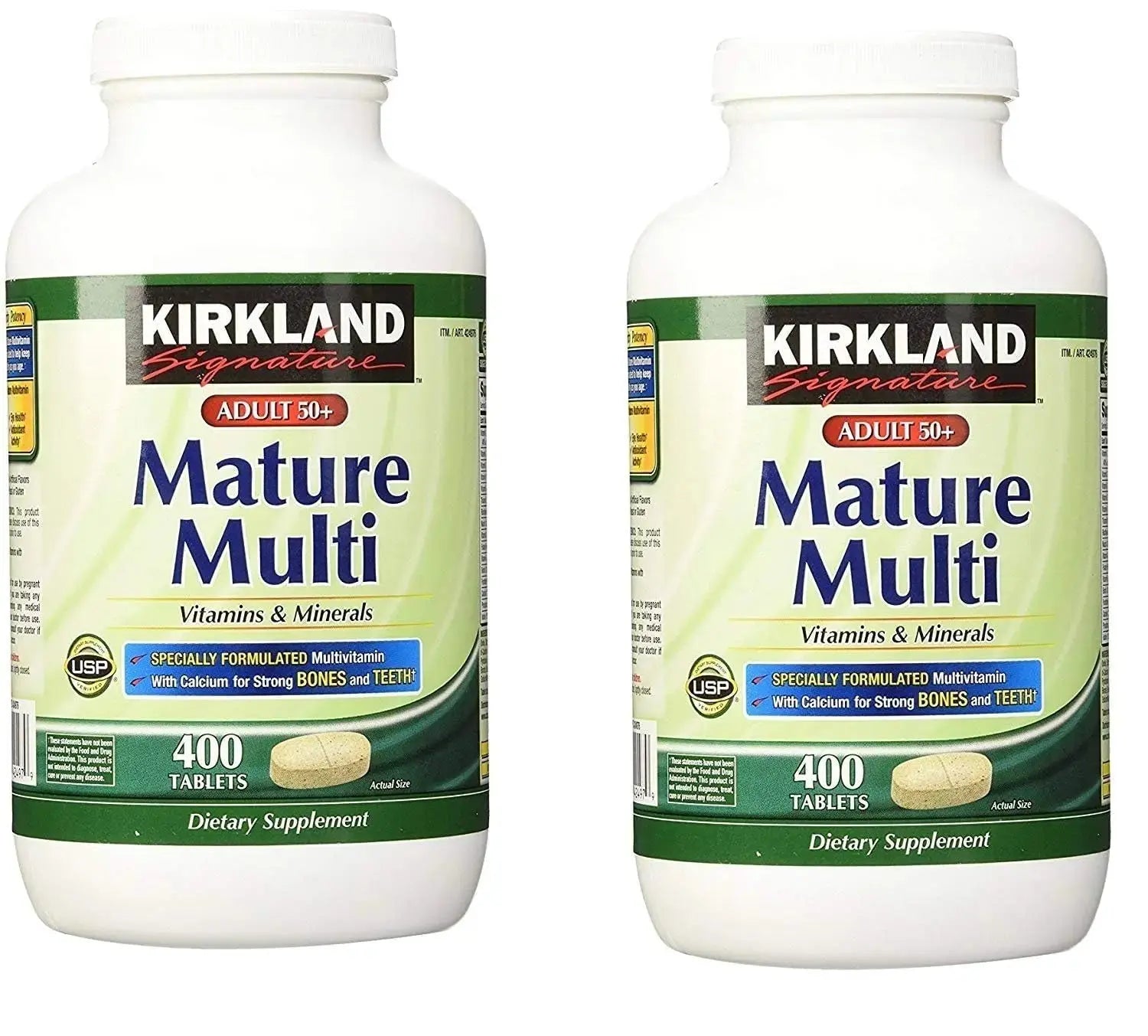 Kirkland Signature Adult 50+ Multi Vitamins & Minerals, 400 Tablets (2 Pack) KIRKLAND Au supplements