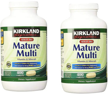 Kirkland Signature Adult 50+ Multi Vitamins & Minerals, 400 Tablets (2 Pack) KIRKLAND Au supplements