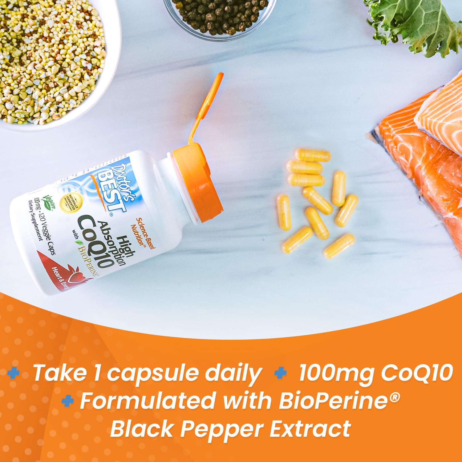 Doctor's Best High Absorption CoQ10 with Bioperine, Heart Health & Energy Production Doctor's BEST Au supplements