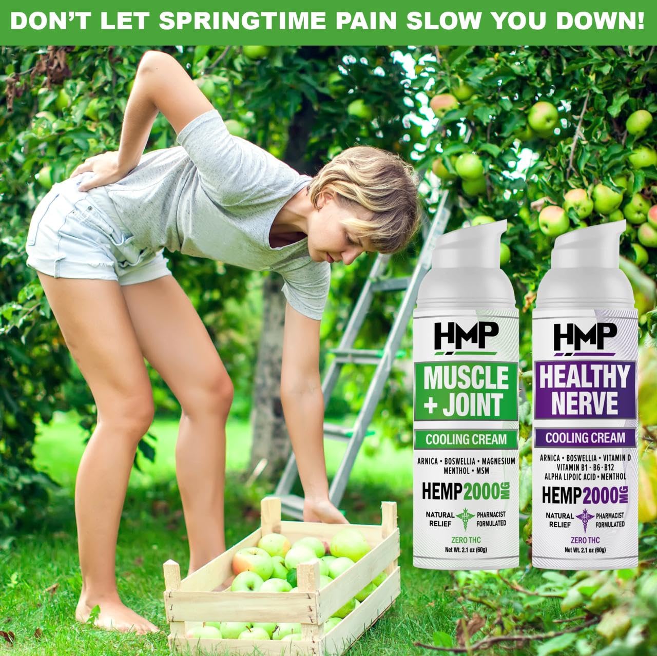 HMP BRANDS Hemp Cream Muscle & Joint Support 2000MG Hemp Discomfort Relief Formula w Menthol Ideal for Knee Muscle Joint Back Shoulder Elbow Maximum Joint Support, Natural Formula Made in USA 2.1oz HMP BRANDS Au supplements