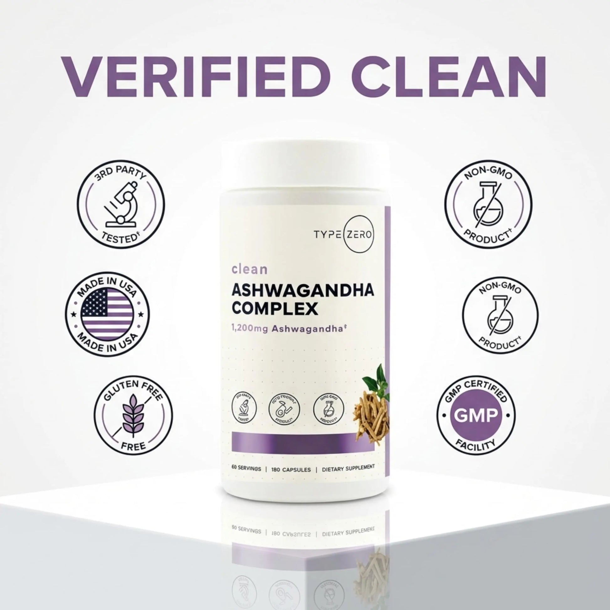 Type Zero KSM-66 Ashwagandha Root Extract 1,200mg, 60 Servings - High Potency 5% Withanolides - with Turmeric, Rhodiola Rosea and BioPerine Black Pepper Extract - 180 Veggie Caps Type Zero Au supplements